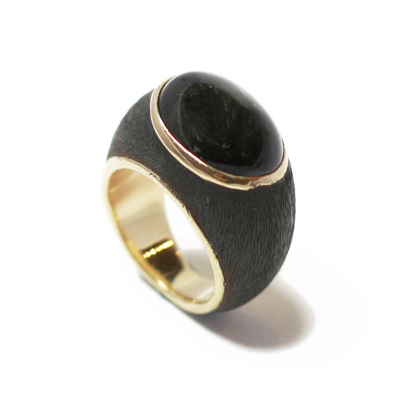 Iron Ring with Gold and Onyx - Marco Baroni