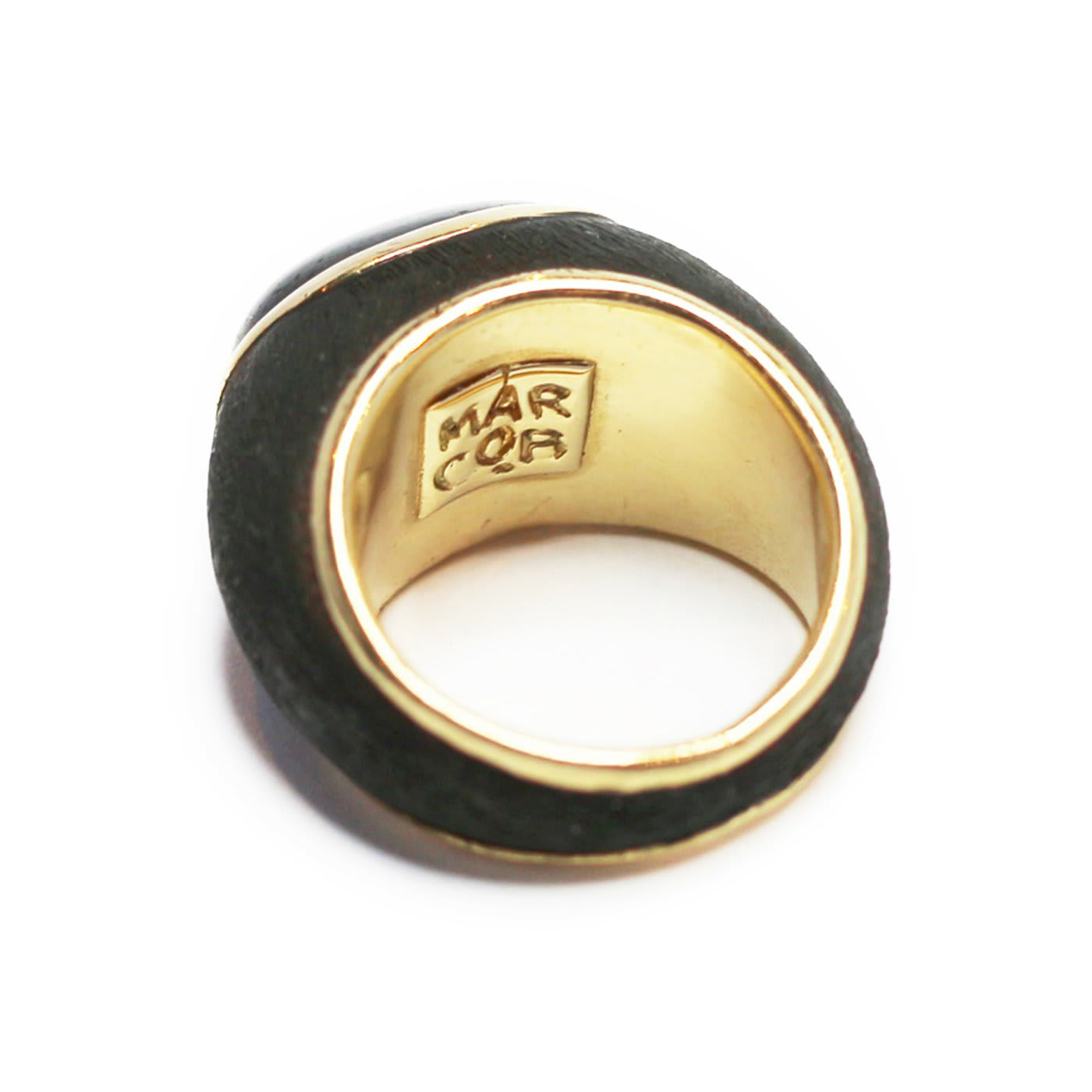 Iron Ring with Gold and Onyx - Marco Baroni