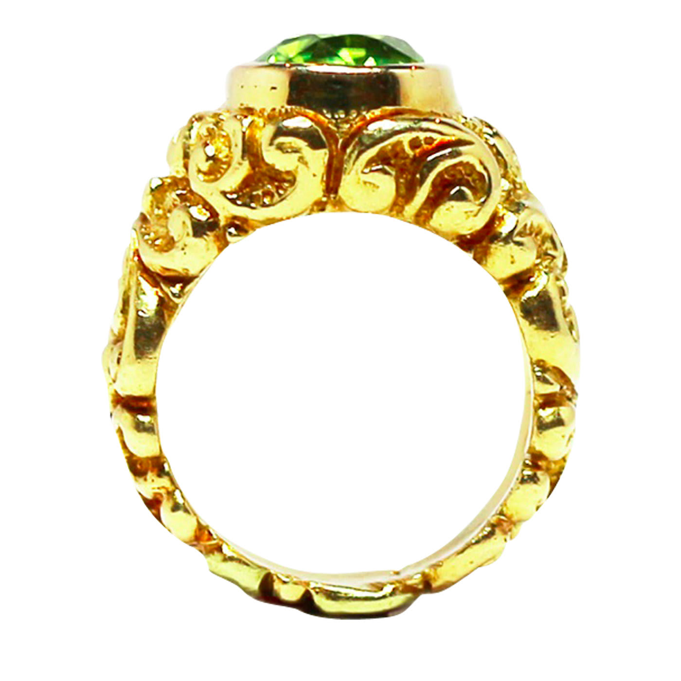 Gold Ring with Peridot - Marco Baroni