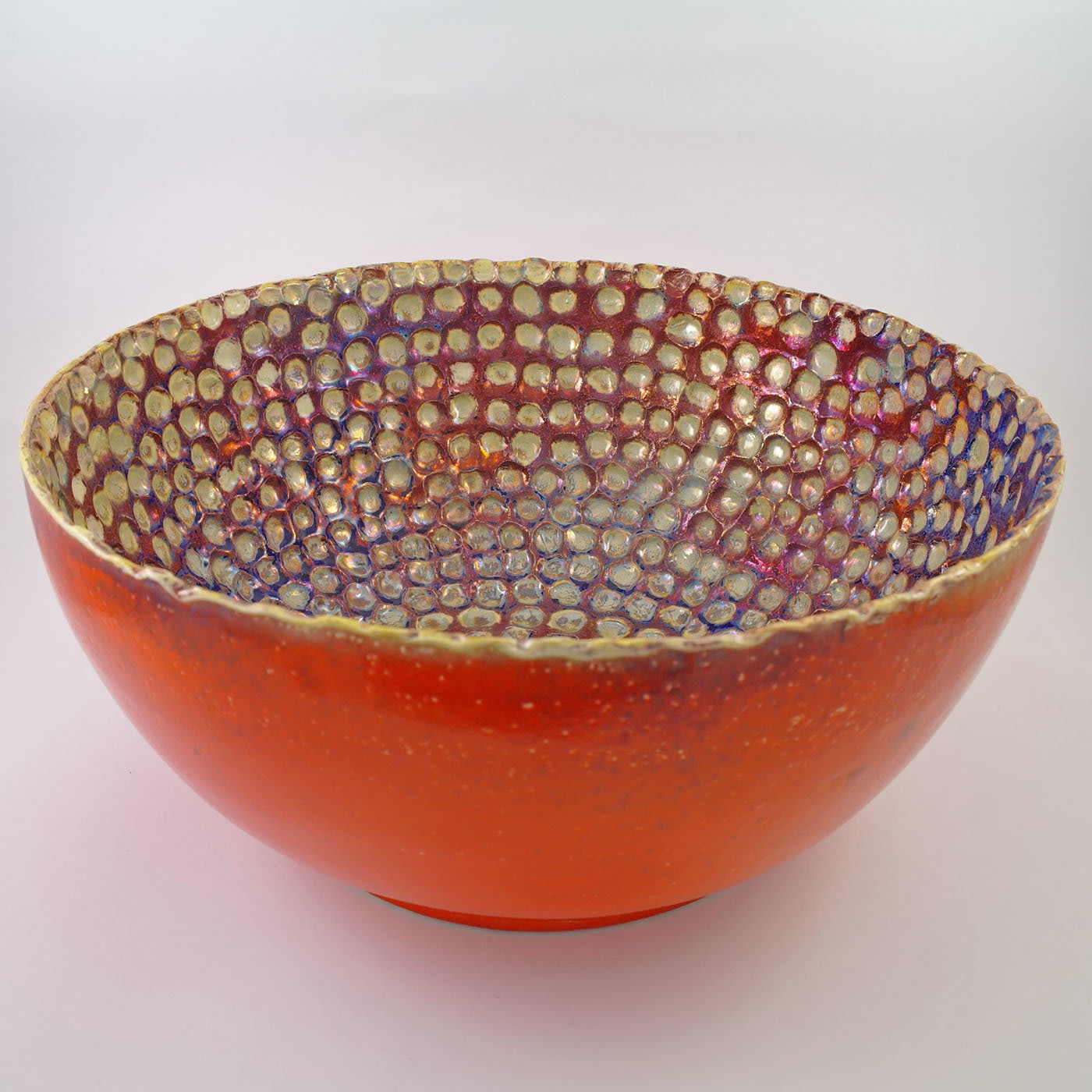 Orange and Blue Pointer Vase - Ceramiche Lega di Martina Scarpa