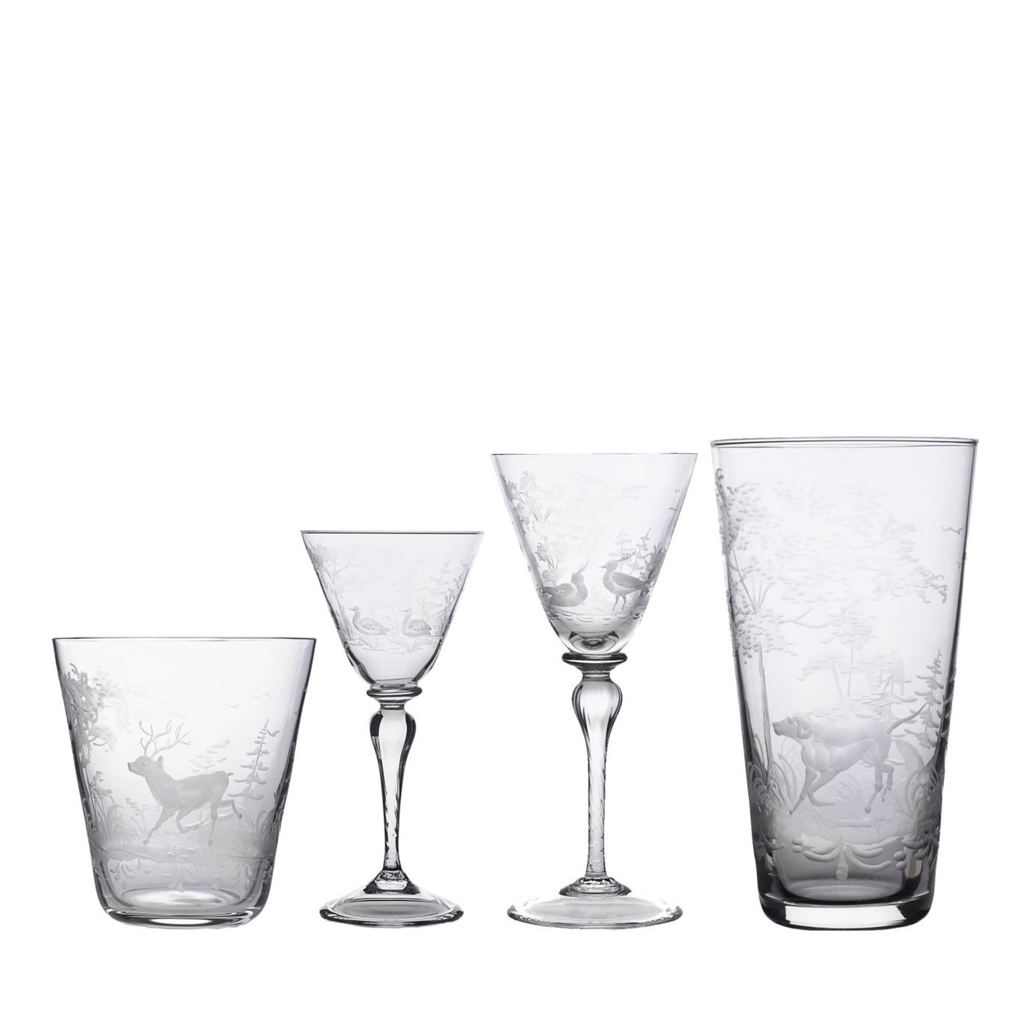 Set of 4 Cibrario Crystal Glasses - Main view