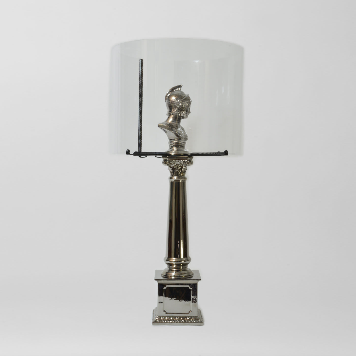 Minerva Glossy Silver Table Lamp - Les First