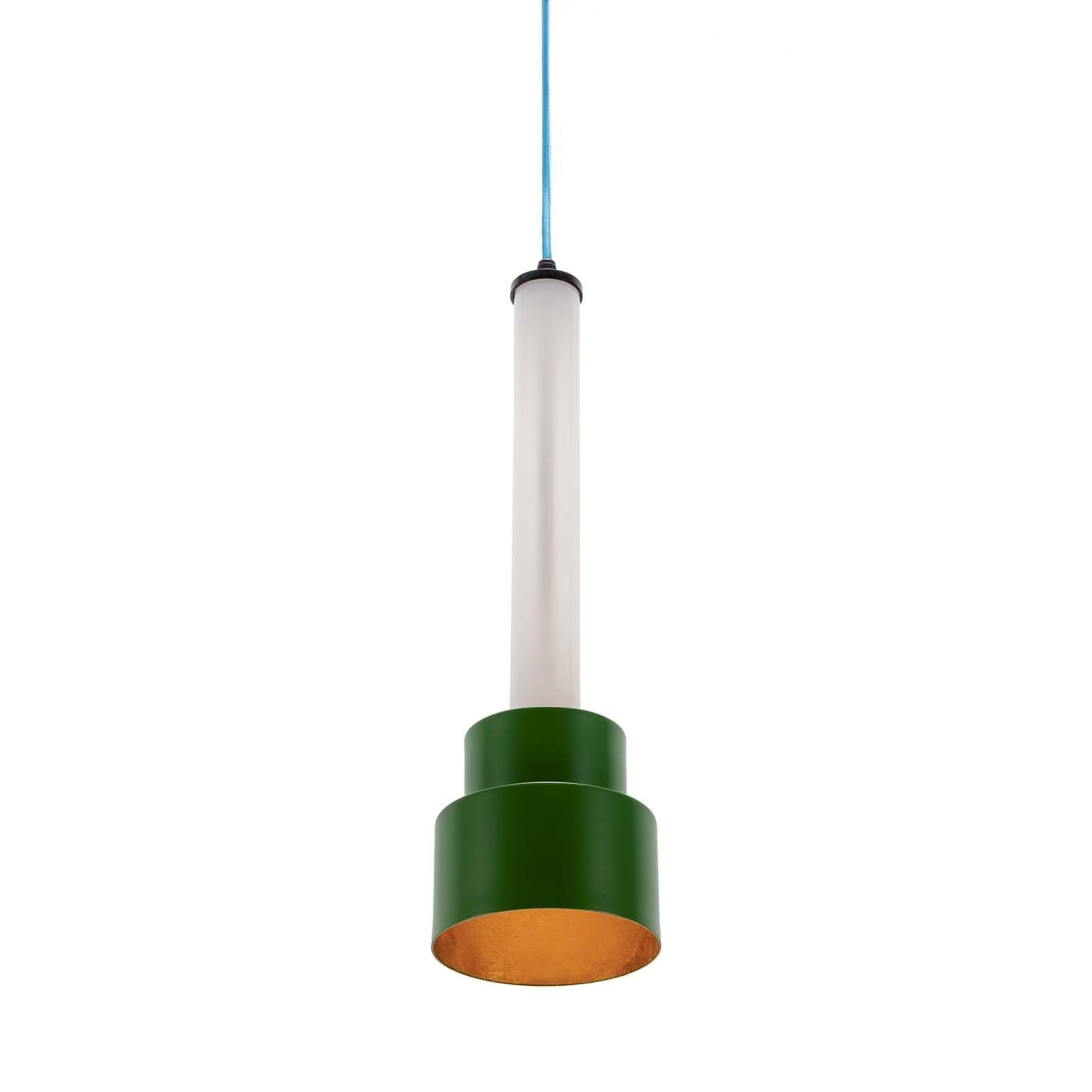 B'Anthology N. 5 Lampe à suspension verte et feuille d'or - Vue principale