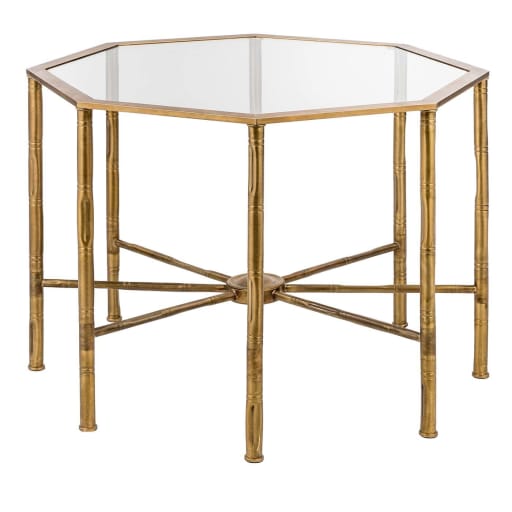 Bamboo Octagonal Coffee Table Bronzetto | Artemest