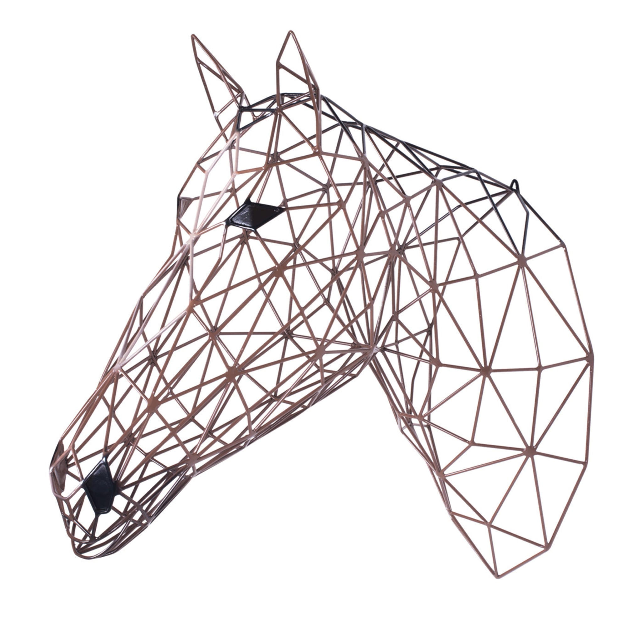 Escultura de caballo marrón - Vista principal