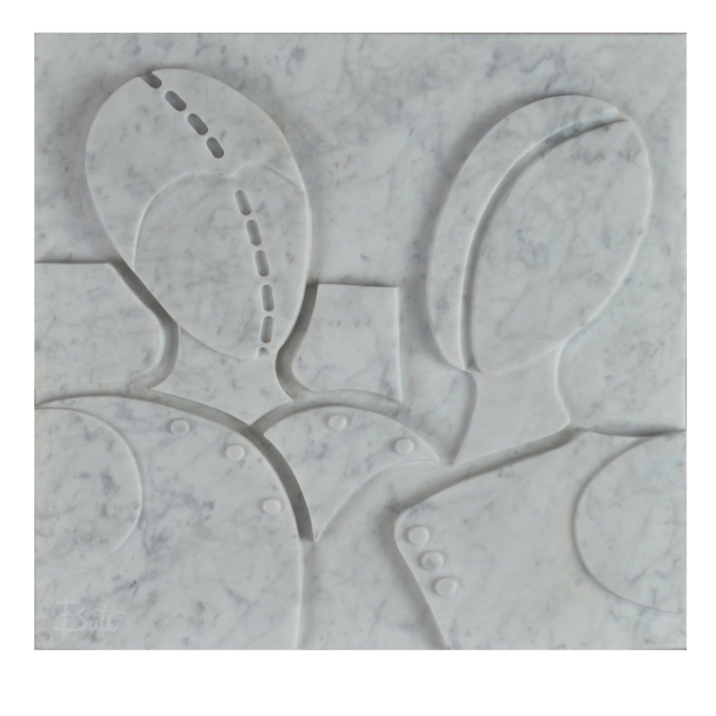 Small Carrara Marble Bas-relief Hector and Achilles - Massimo Ligeri Marmi