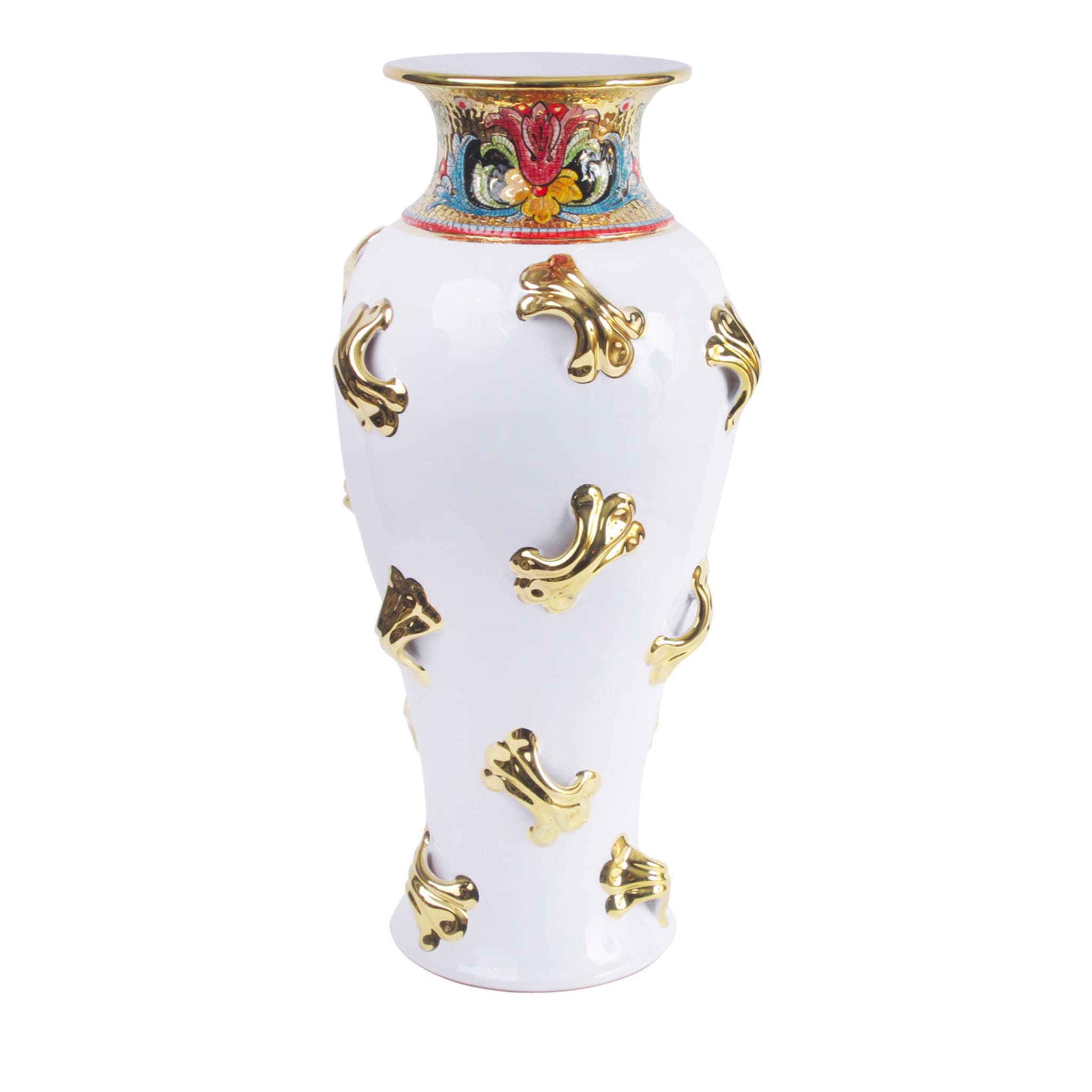 Vase en mosaïque blanche - Vue principale