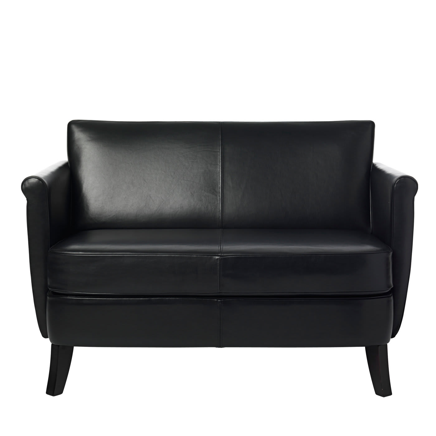 Undersized Black Leather 2-Seater Sofa by Maison Margiela - Baleri Italia