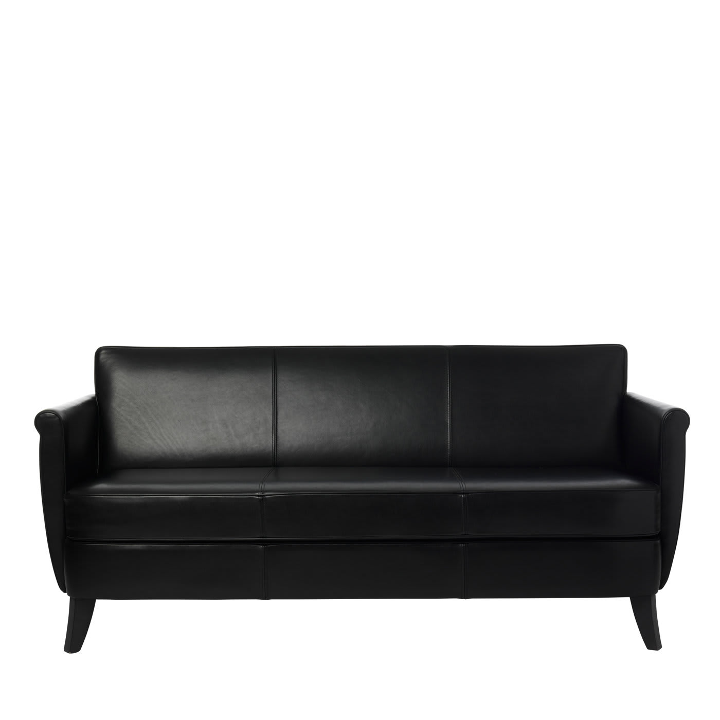 Undersized Black Leather Sofa by Maison Margiela - Baleri Italia