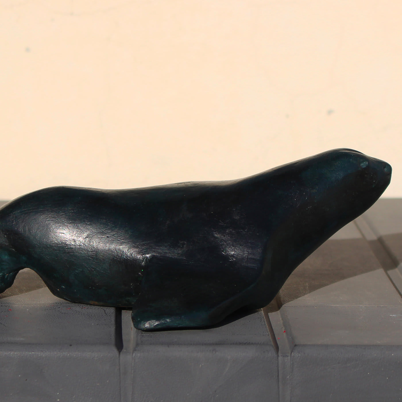 Teal Seal Sculpture - Daniele Nannini