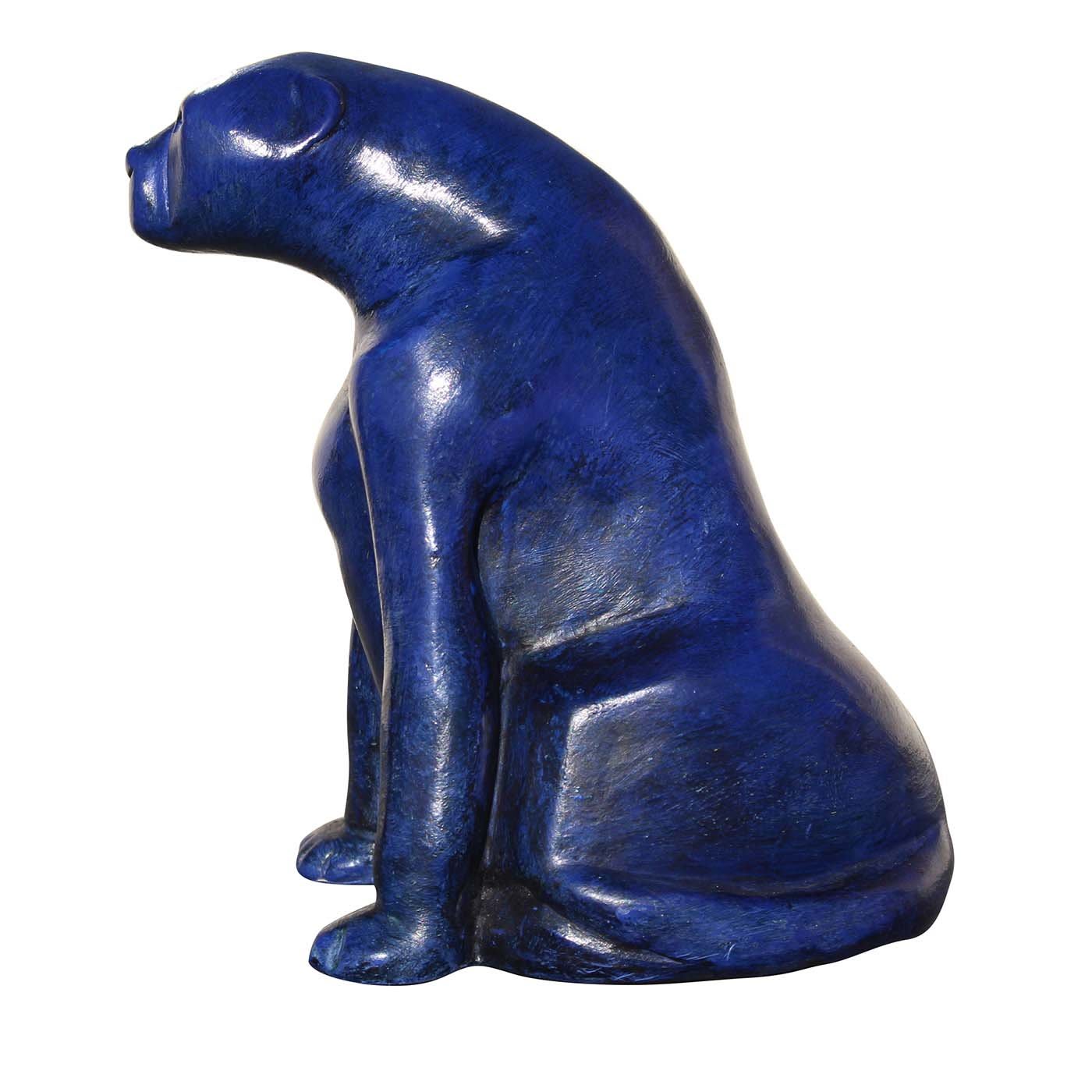 Navy Blue Panther Sculpture - Daniele Nannini