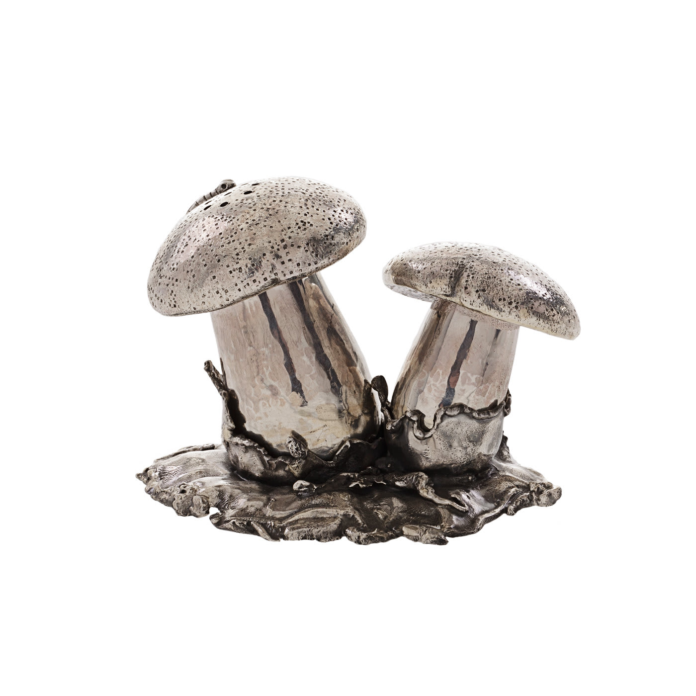 Mushroom Sterling Silver Salt and Pepper Cellar - Fratelli Lisi