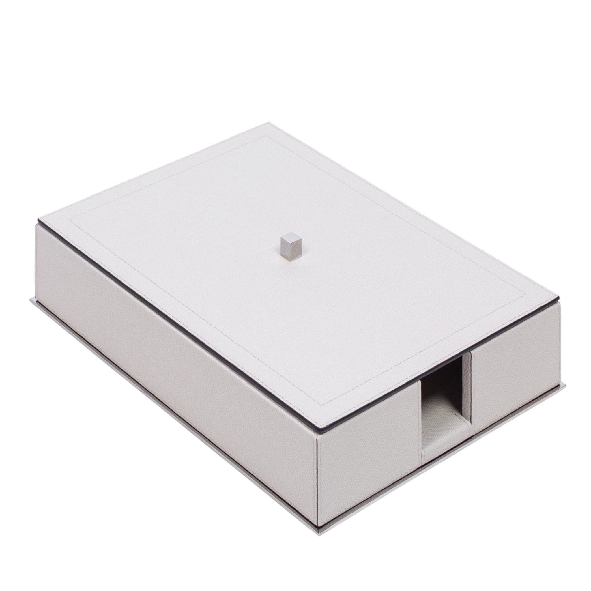 Firenze A4 White Paper Tray with Lid - Main view