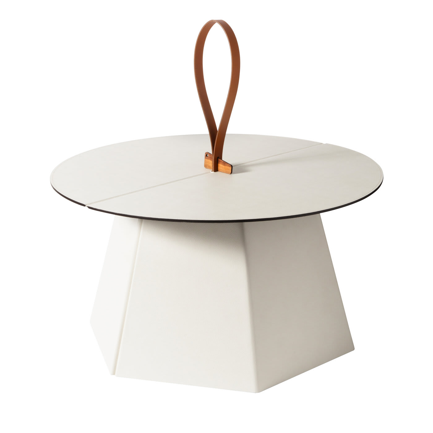 Aile Low White Side Table - Pinetti