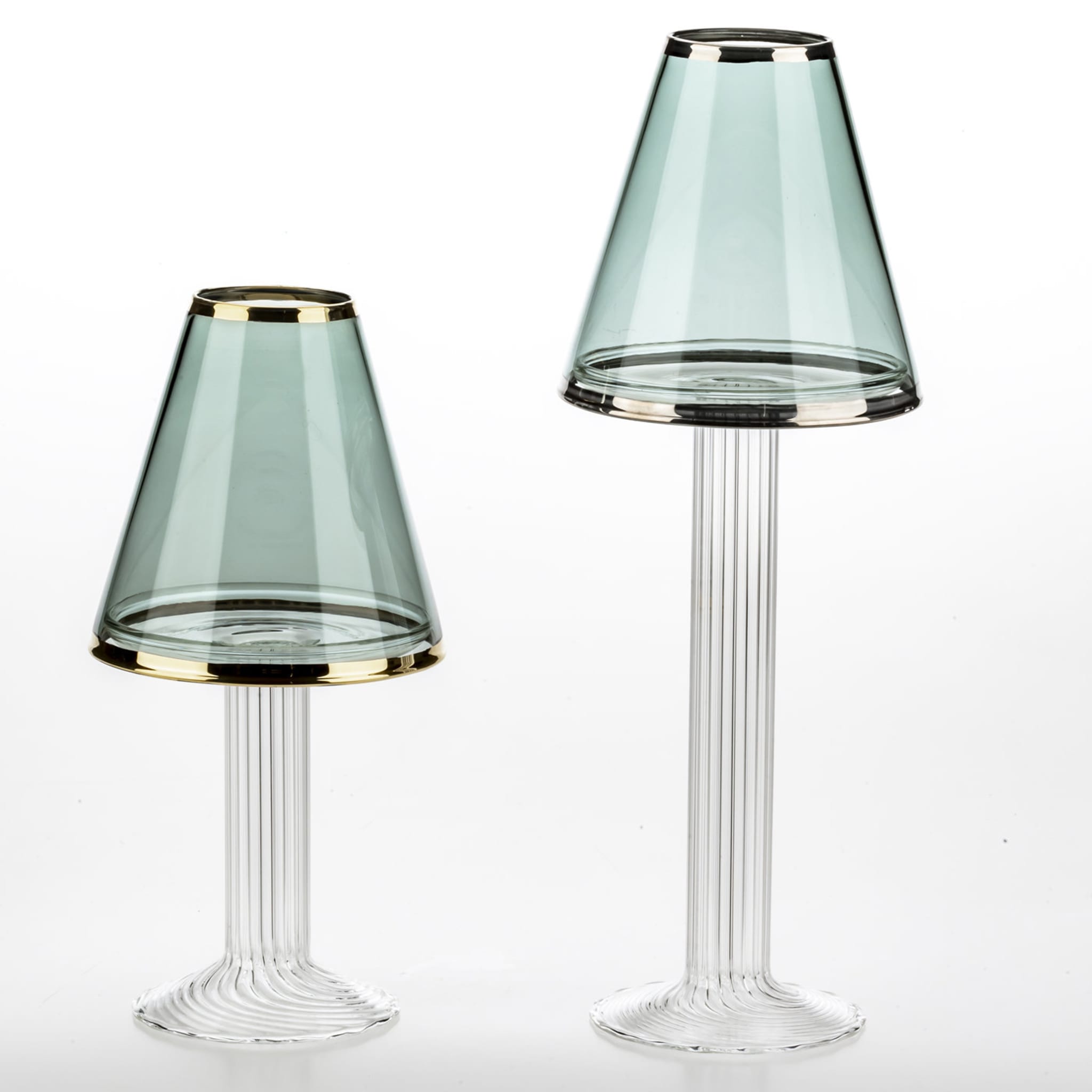 Lampada Tealight Firenze grande con fascia in platino - Vista alternativa 1