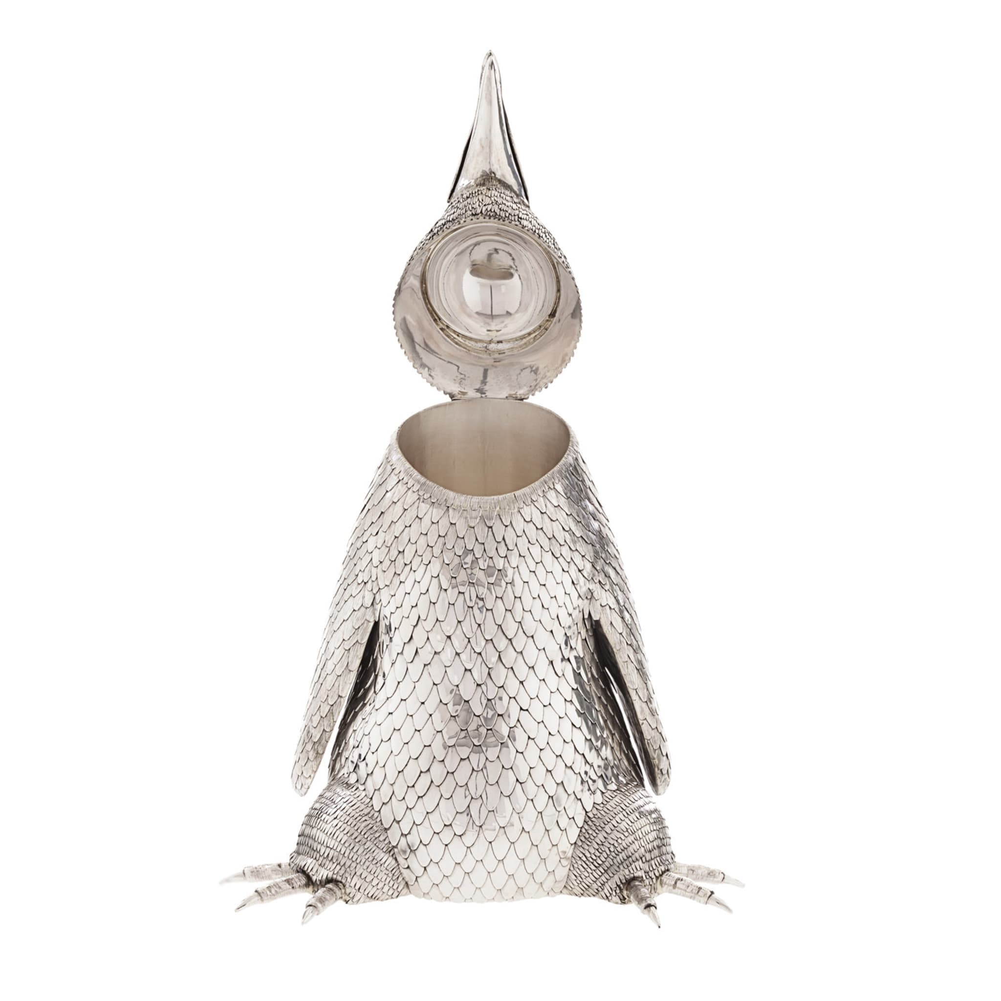 Sterling Silver Penguin Champagne Bottle Holder - Alternative view 1