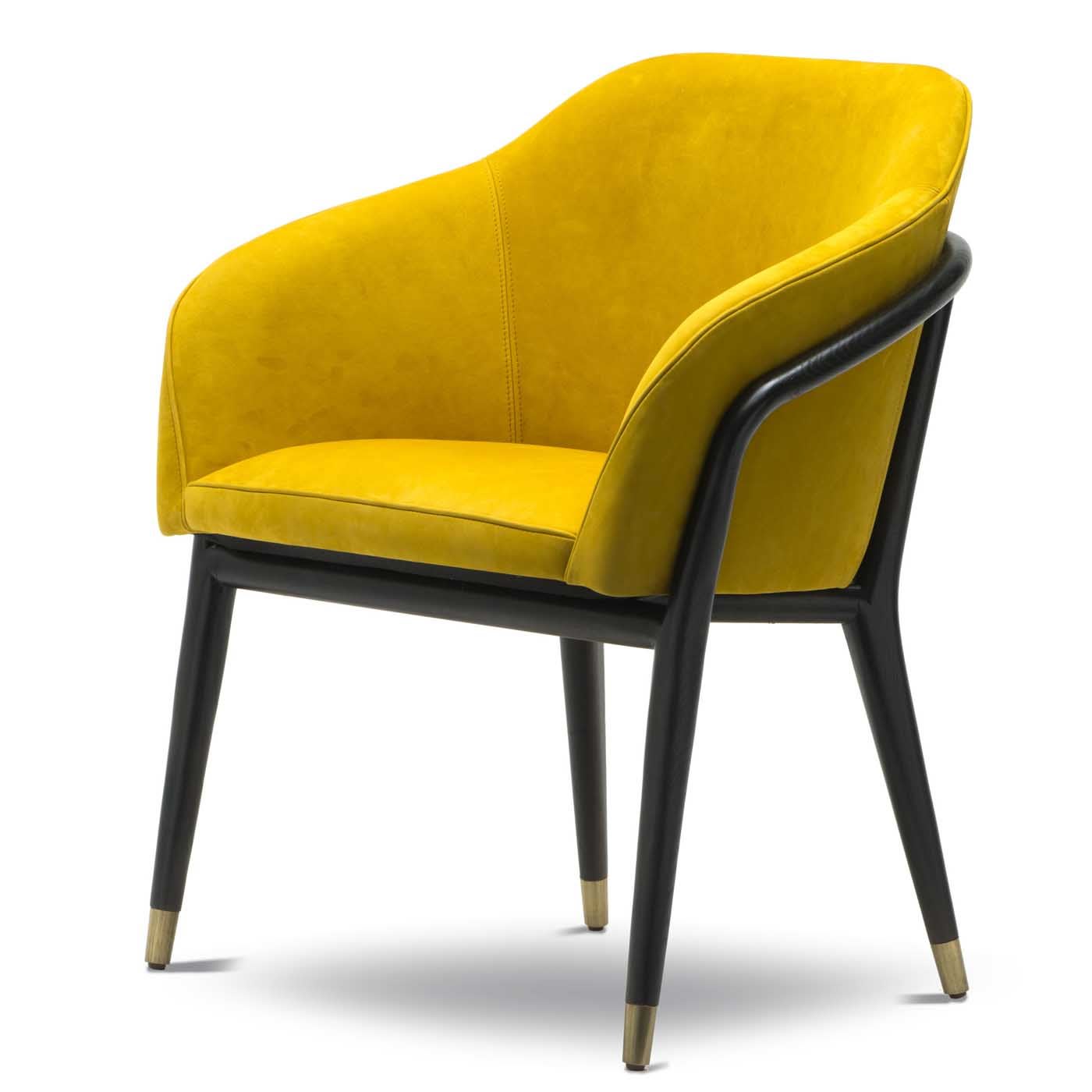 Melodie Mustard Leather Chair - Ulivi Salotti