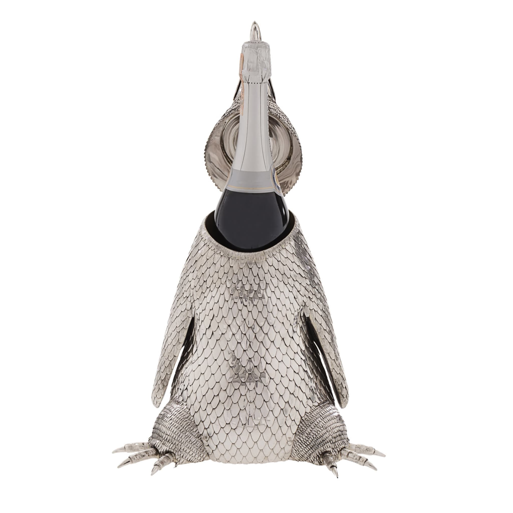 Sterling Silver Penguin Champagne Bottle Holder - Alternative view 4