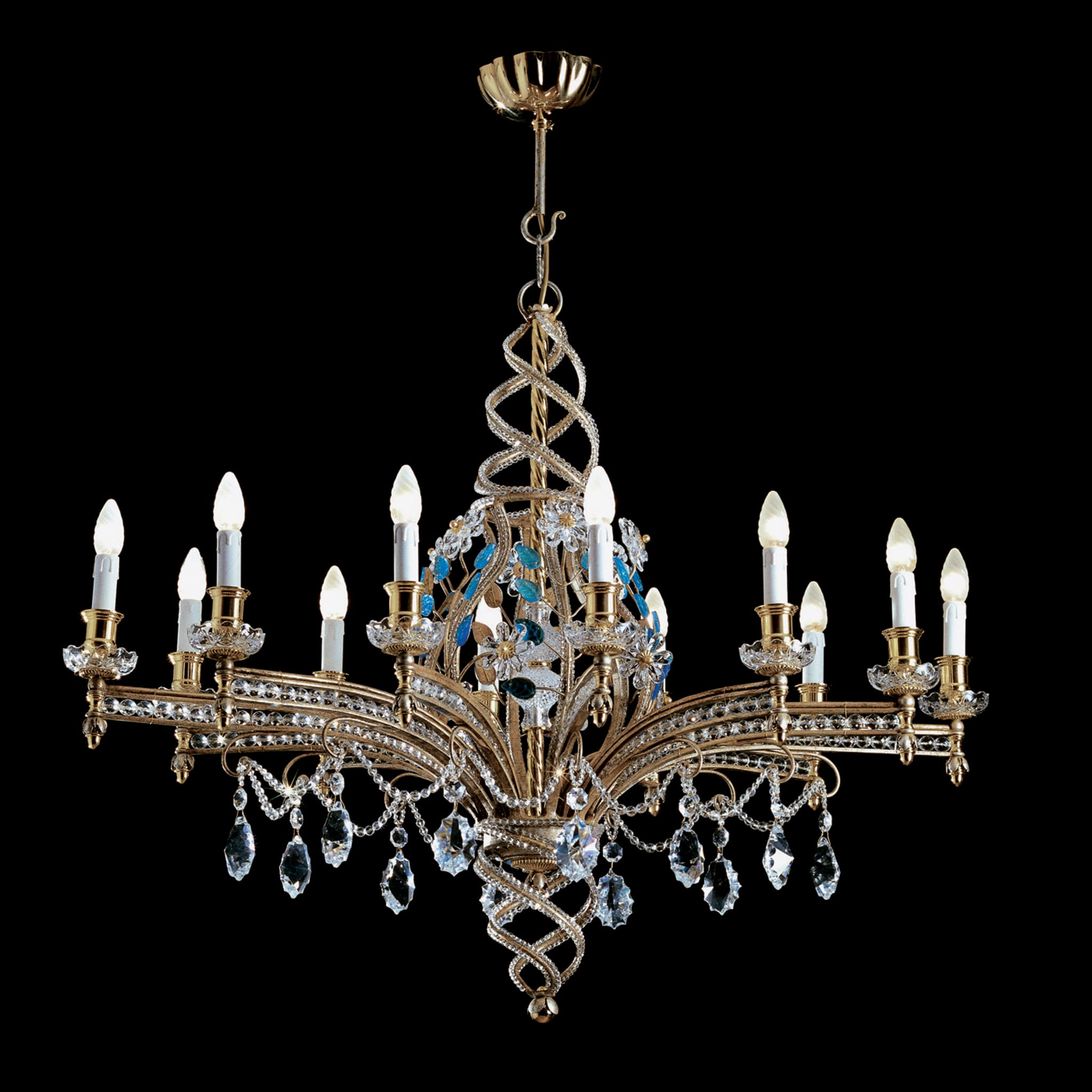 12-Light Iron Chandelier with Straight Arms - Alternative view 1