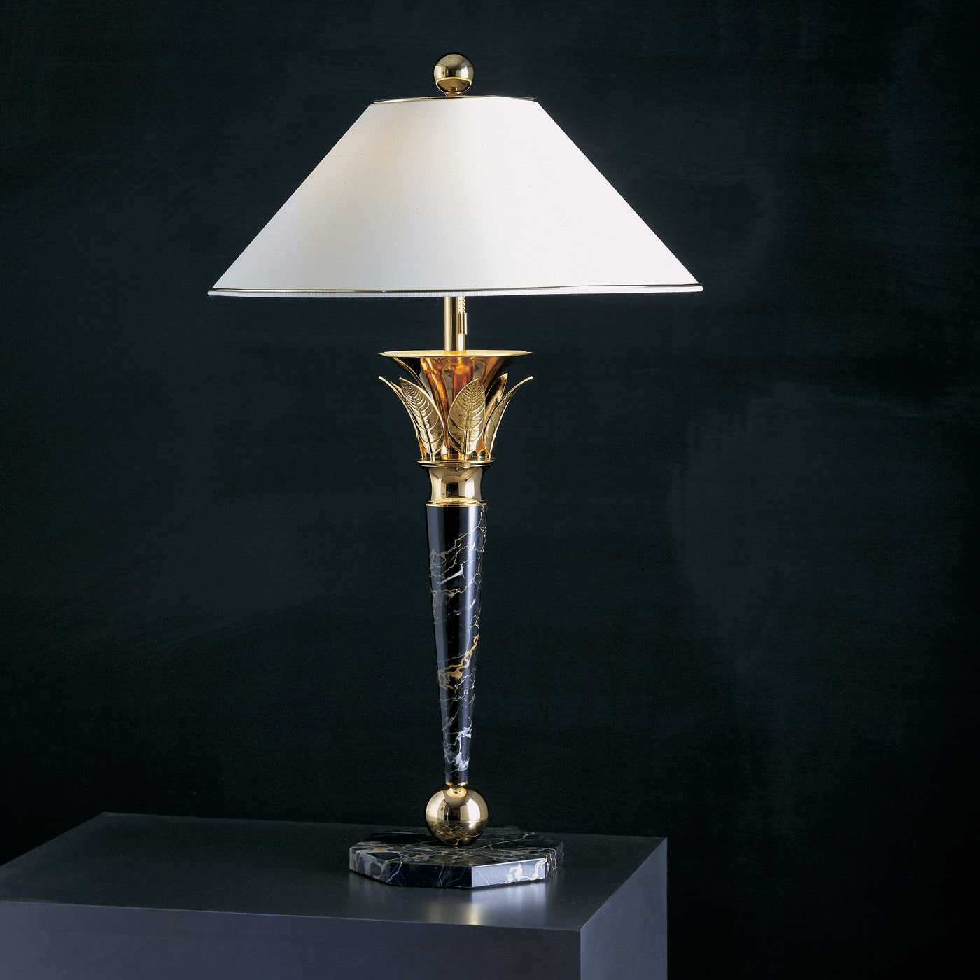 Brass and Marble Table Lamp - Banci