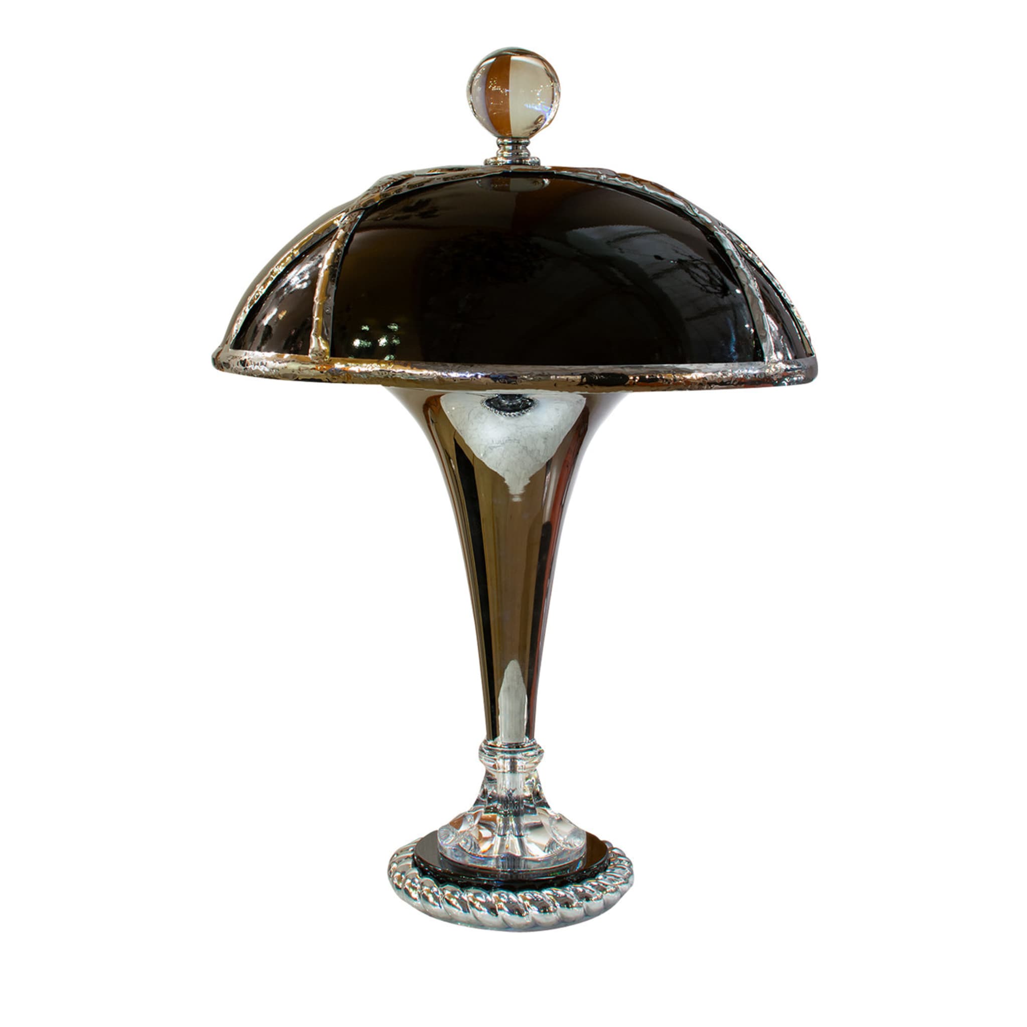 Black Brass and Copper Table Lamp - Main view