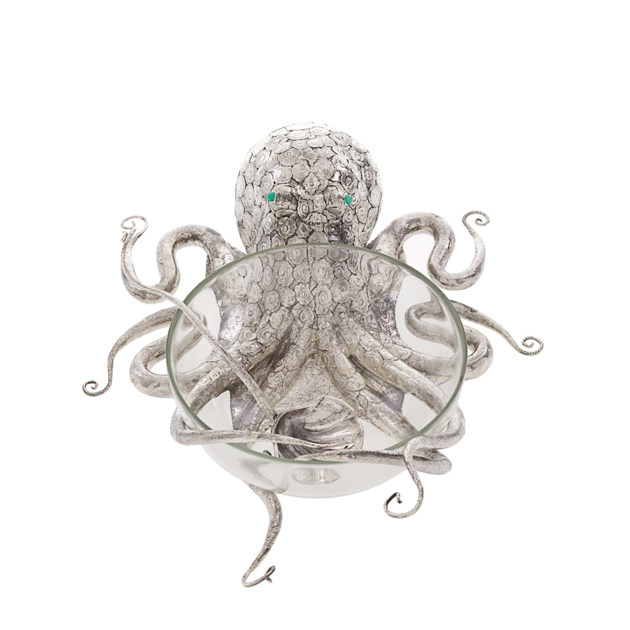 Soupière en argent sterling et cristal Octopus - Vue alternative 1