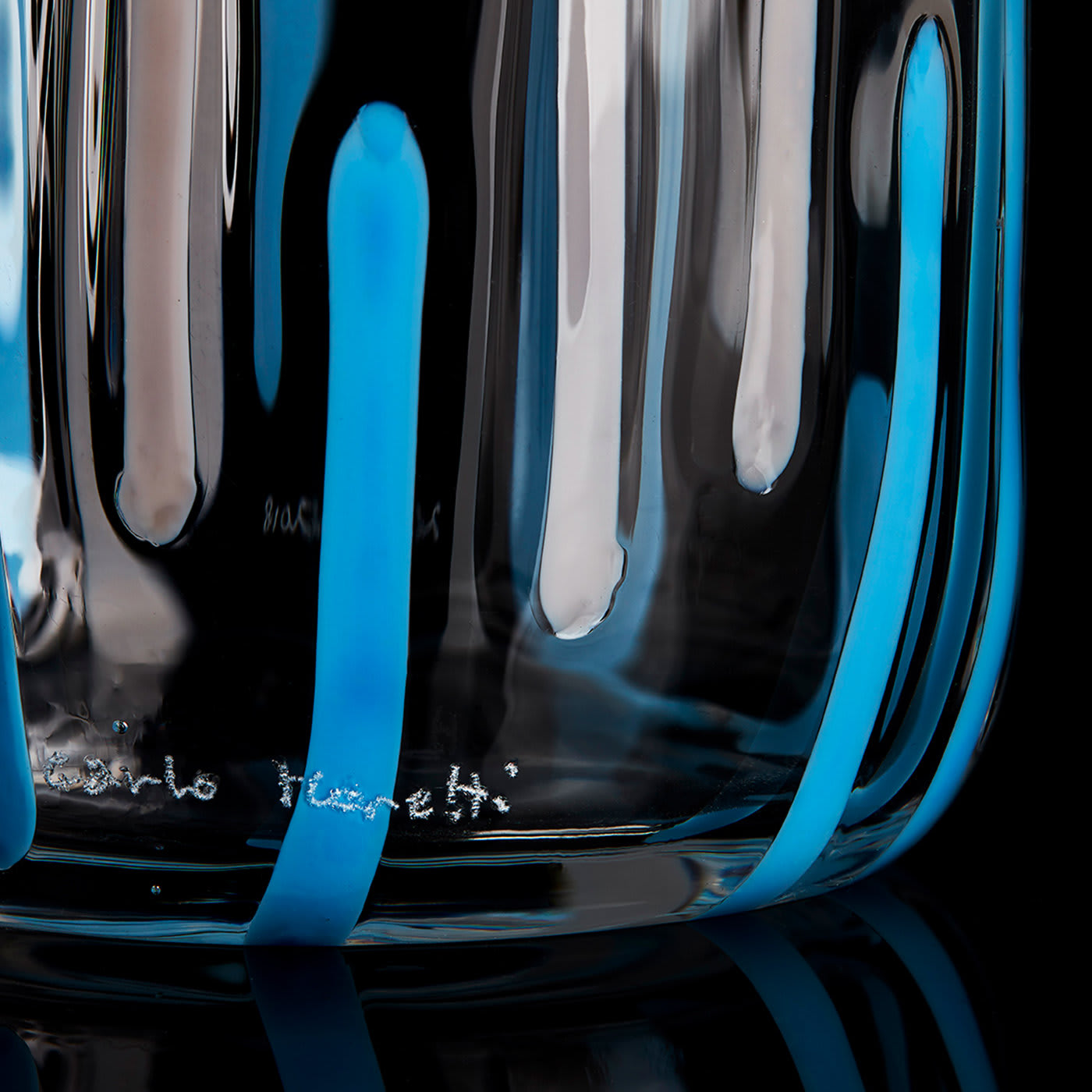 Bora Set of 6 Blue Glasses N. 1 - Carlo Moretti
