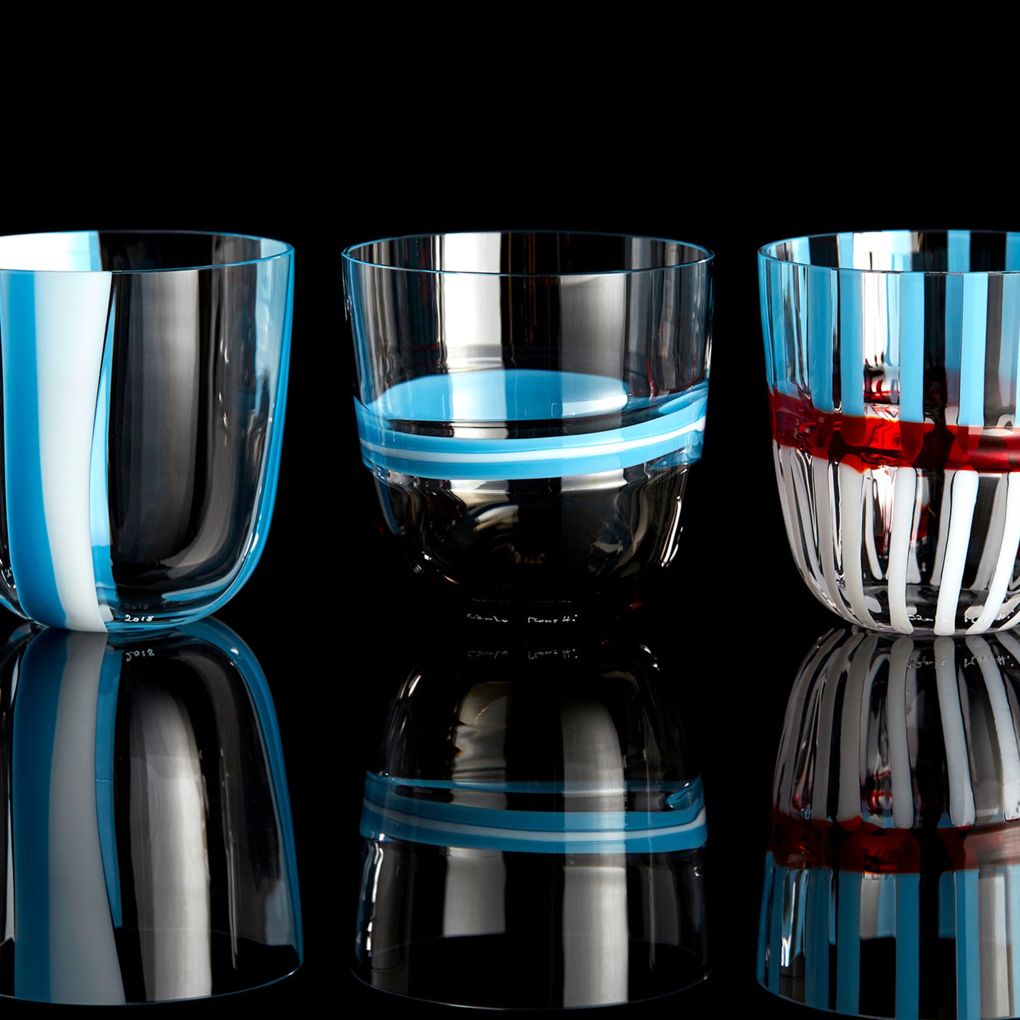I Diversi Set of 6 Blue Glasses N. 1 - Alternative view 1