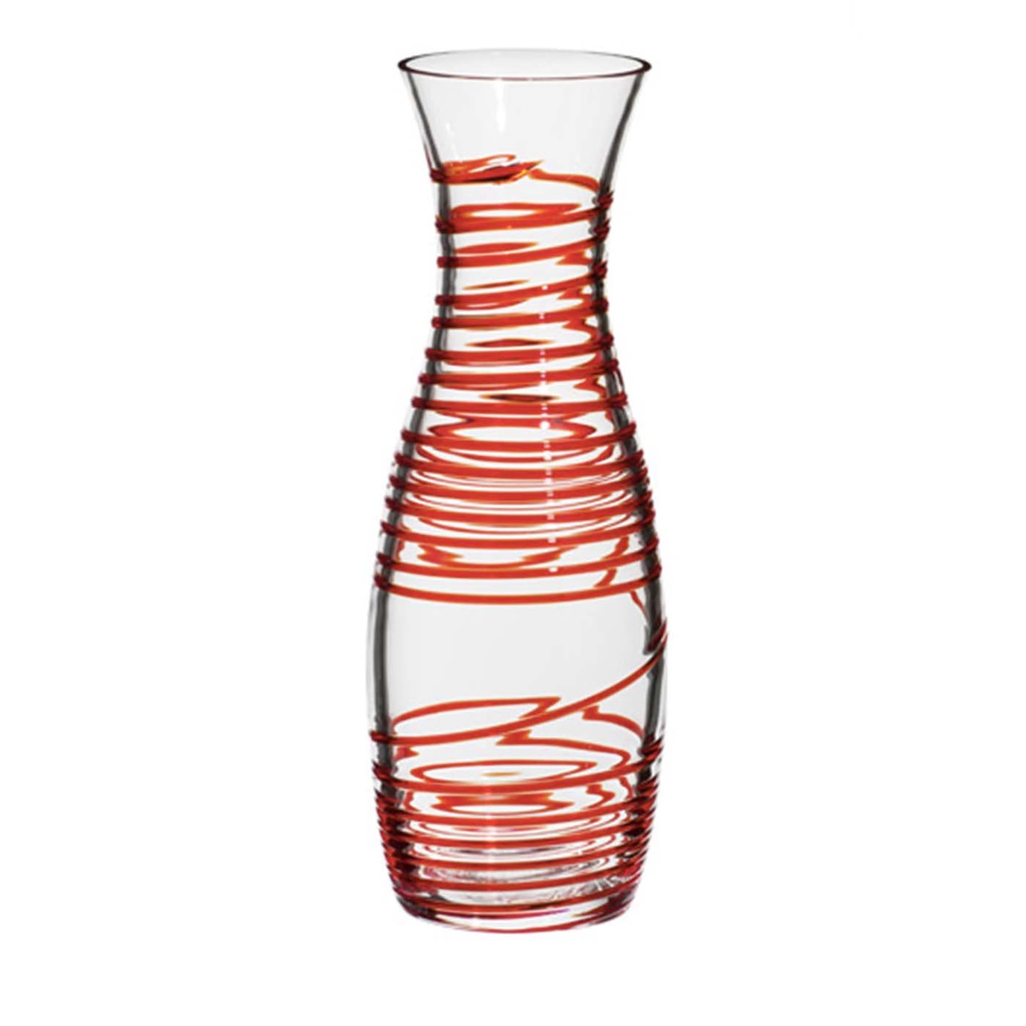 Carafe rouge à rayures - Vue principale