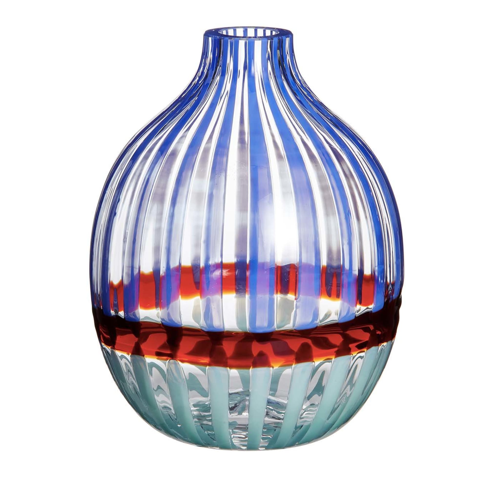 Einblütige Vase Blau/Rot N. 1 - Hauptansicht