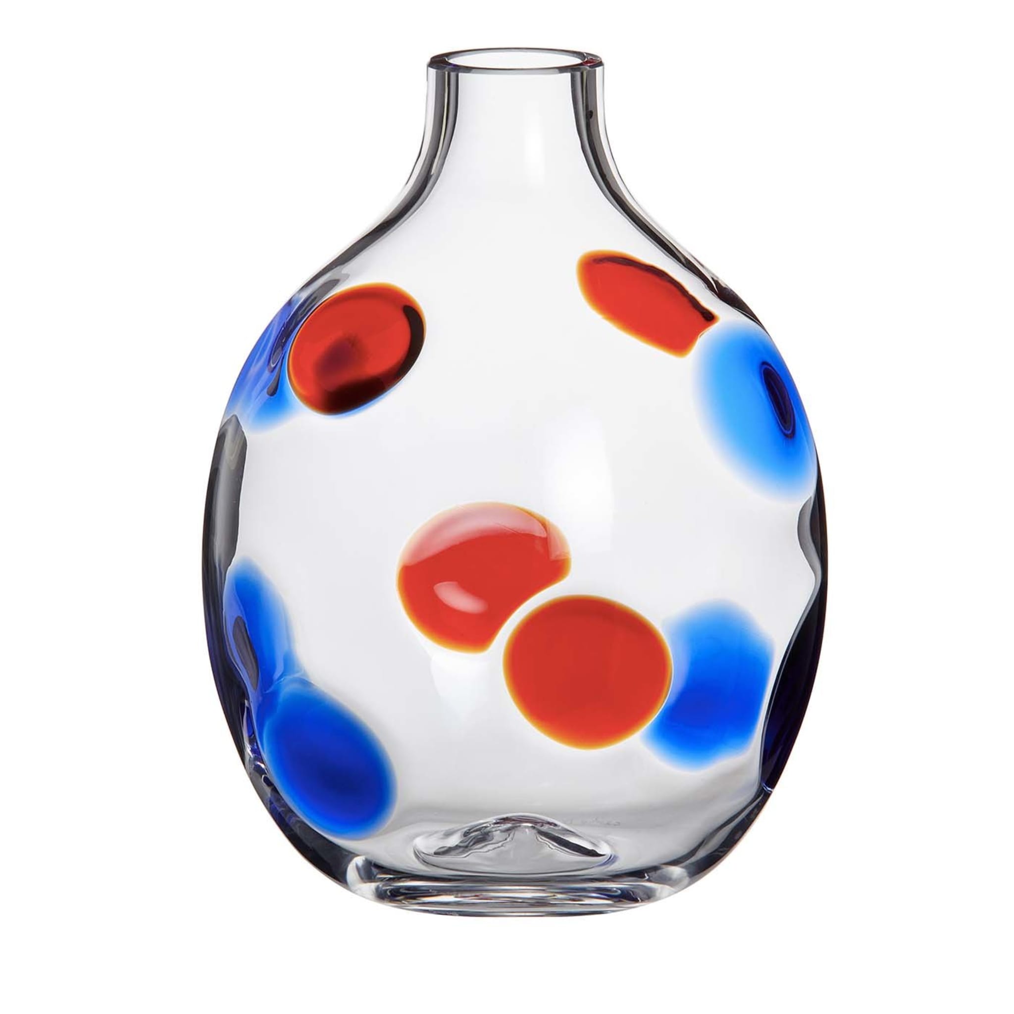 Singleflower Blue/Red Vase N. 2 - Main view