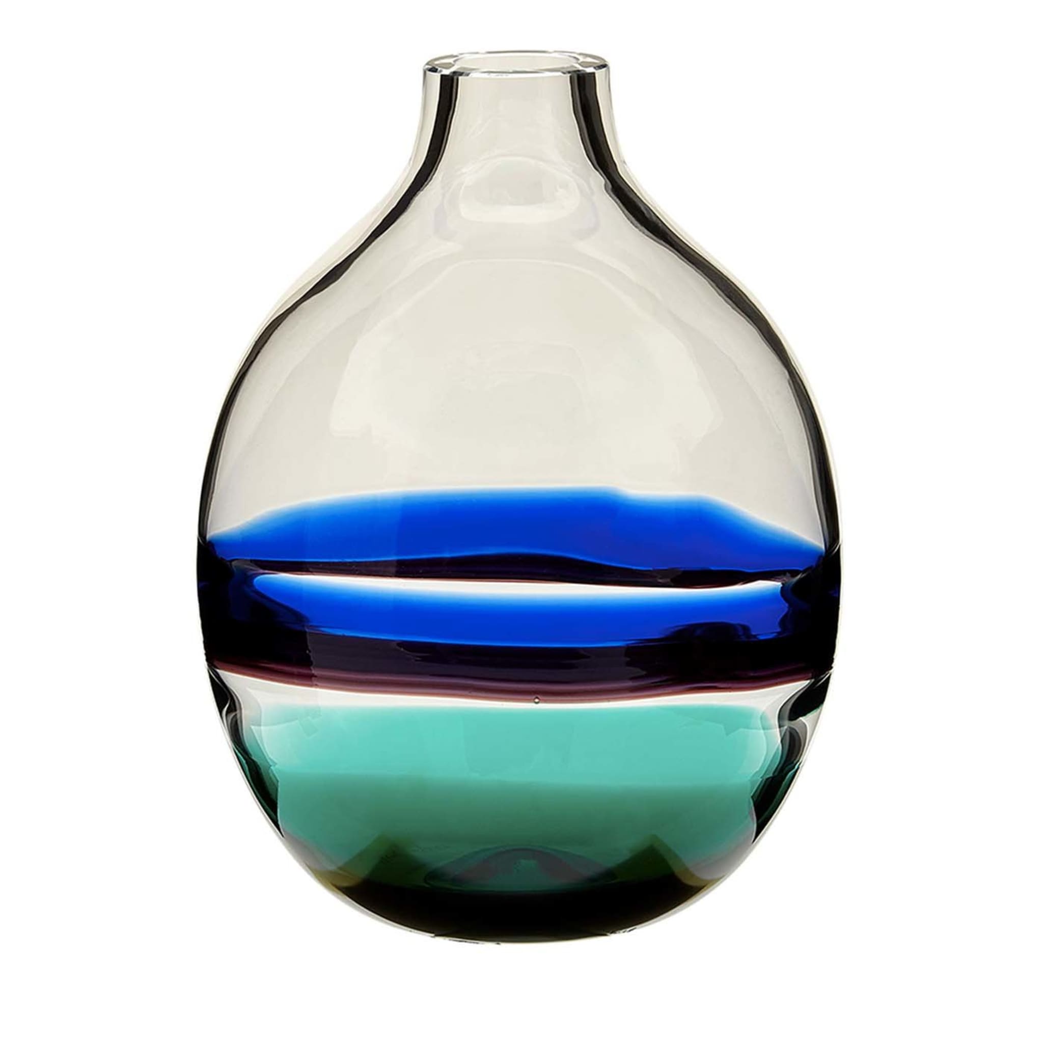 Einblütige Vase Blau/Grün N. 1 - Hauptansicht