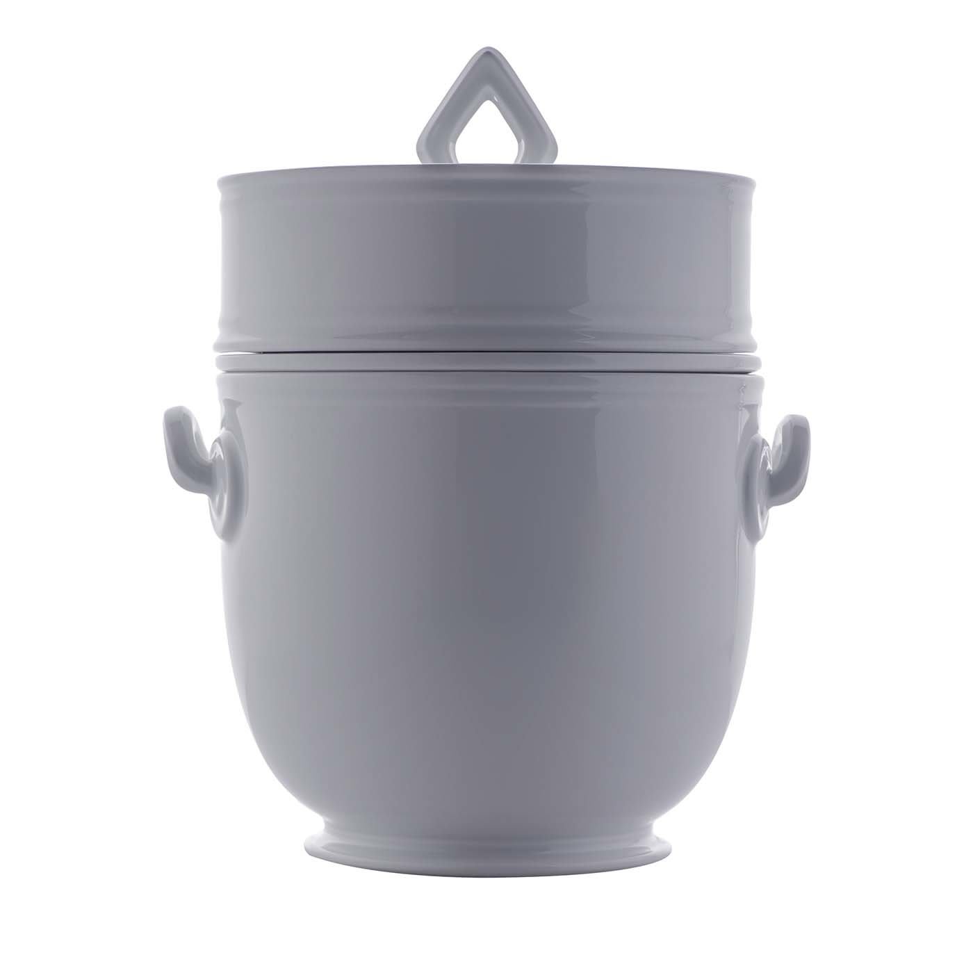 Fili Medium White Cooler/Ice Bucket with Lid - Geminiano Cozzi Venezia 1765