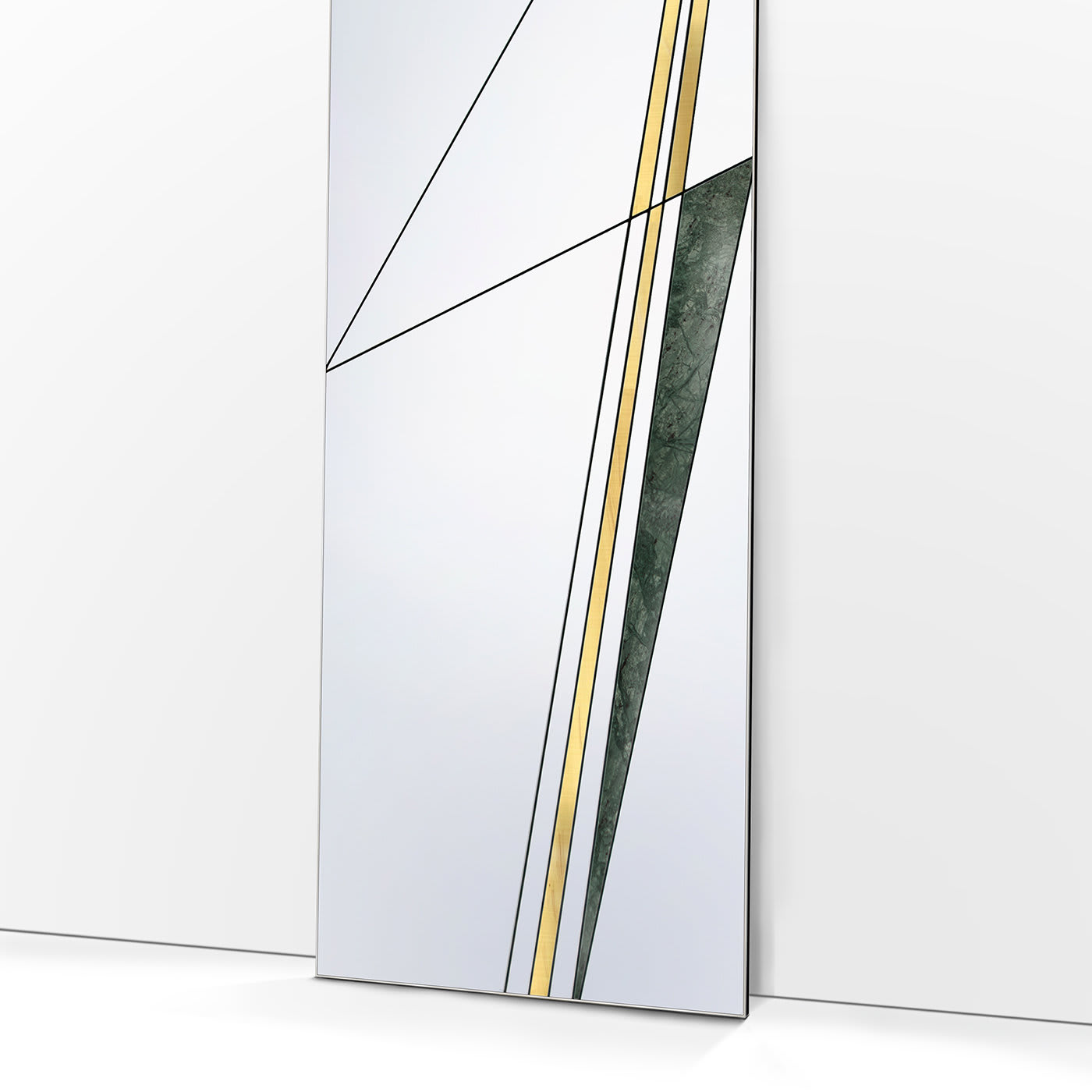 Via III Mirror with Brushed Brass - Atlasproject