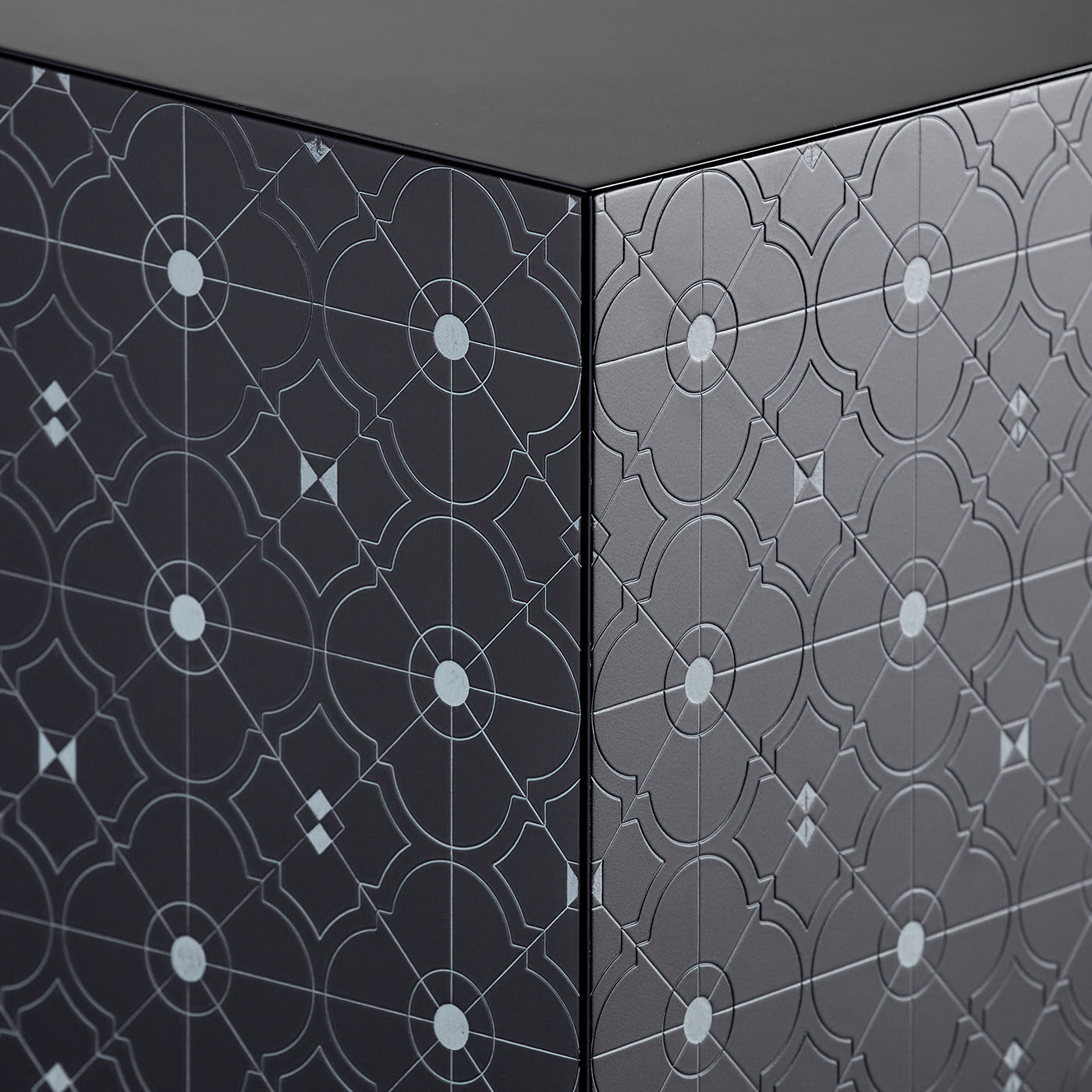 Tiles Black 3-Door Sideboard - Barba Design