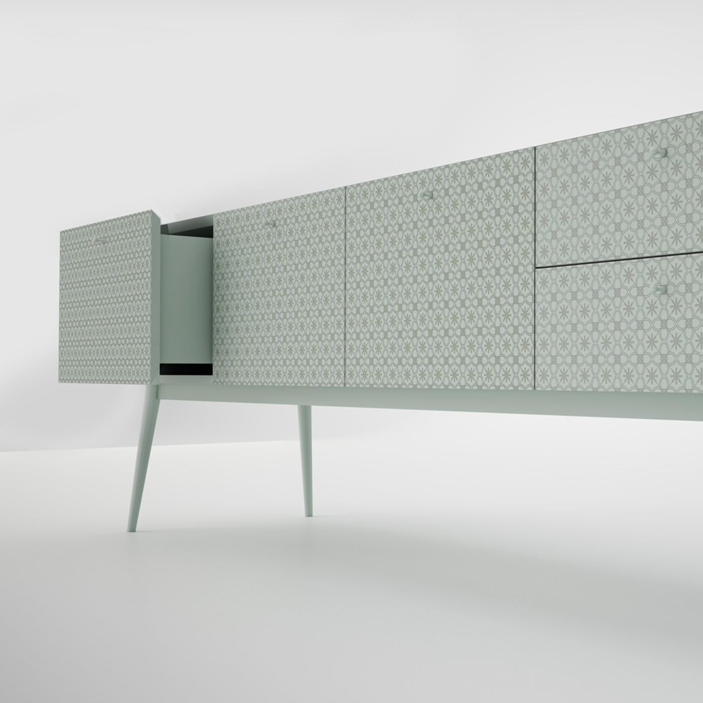 Tiles White 5-Drawer Dresser - Barba Design