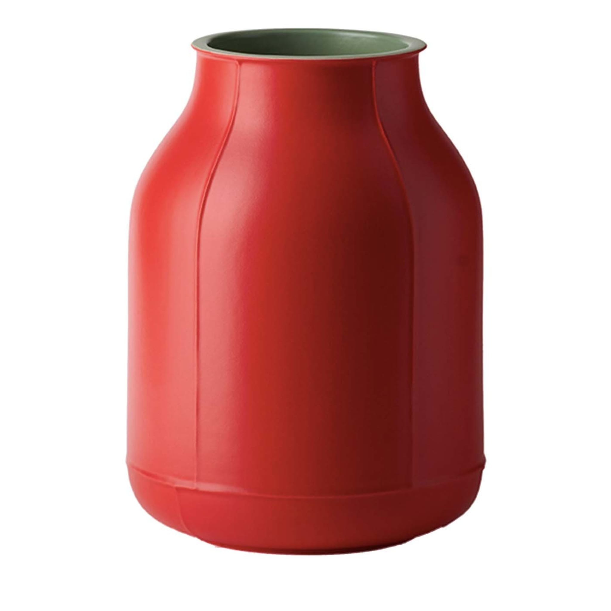Grande vaso a botte rosso di Benjamin Hubert - Vista principale