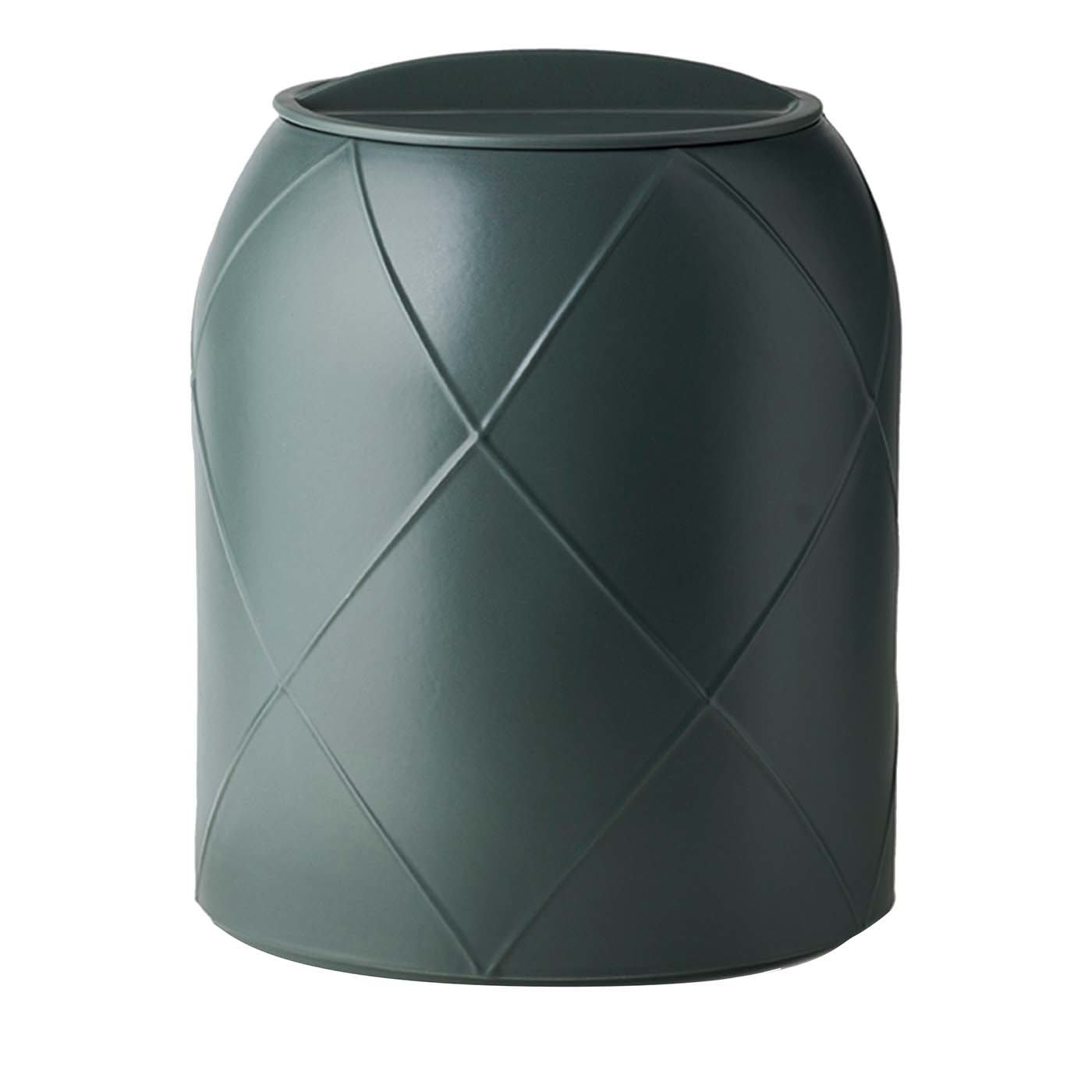 Gray-Green Vase C with Lid by Benjamin Hubert - Bitossi Ceramiche
