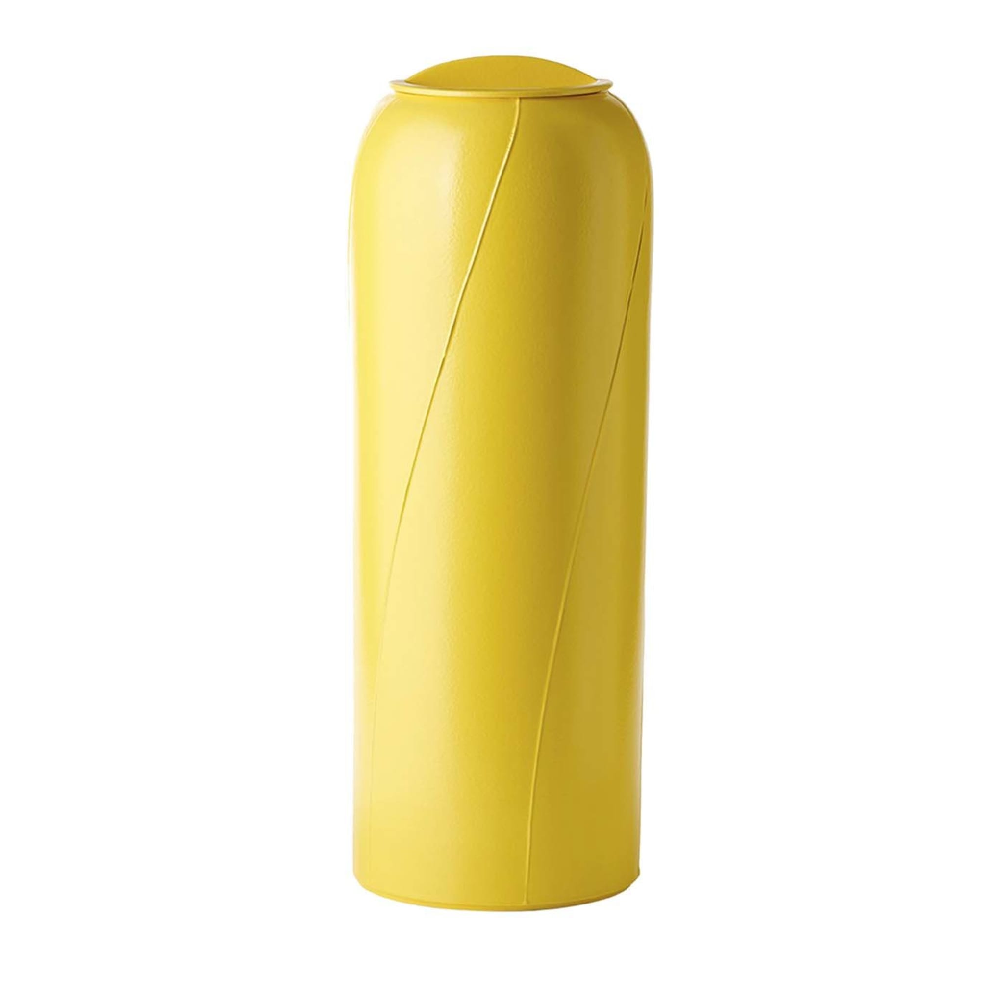 Yellow Tall Vase A with Lid by Benjamin Hubert - Main view
