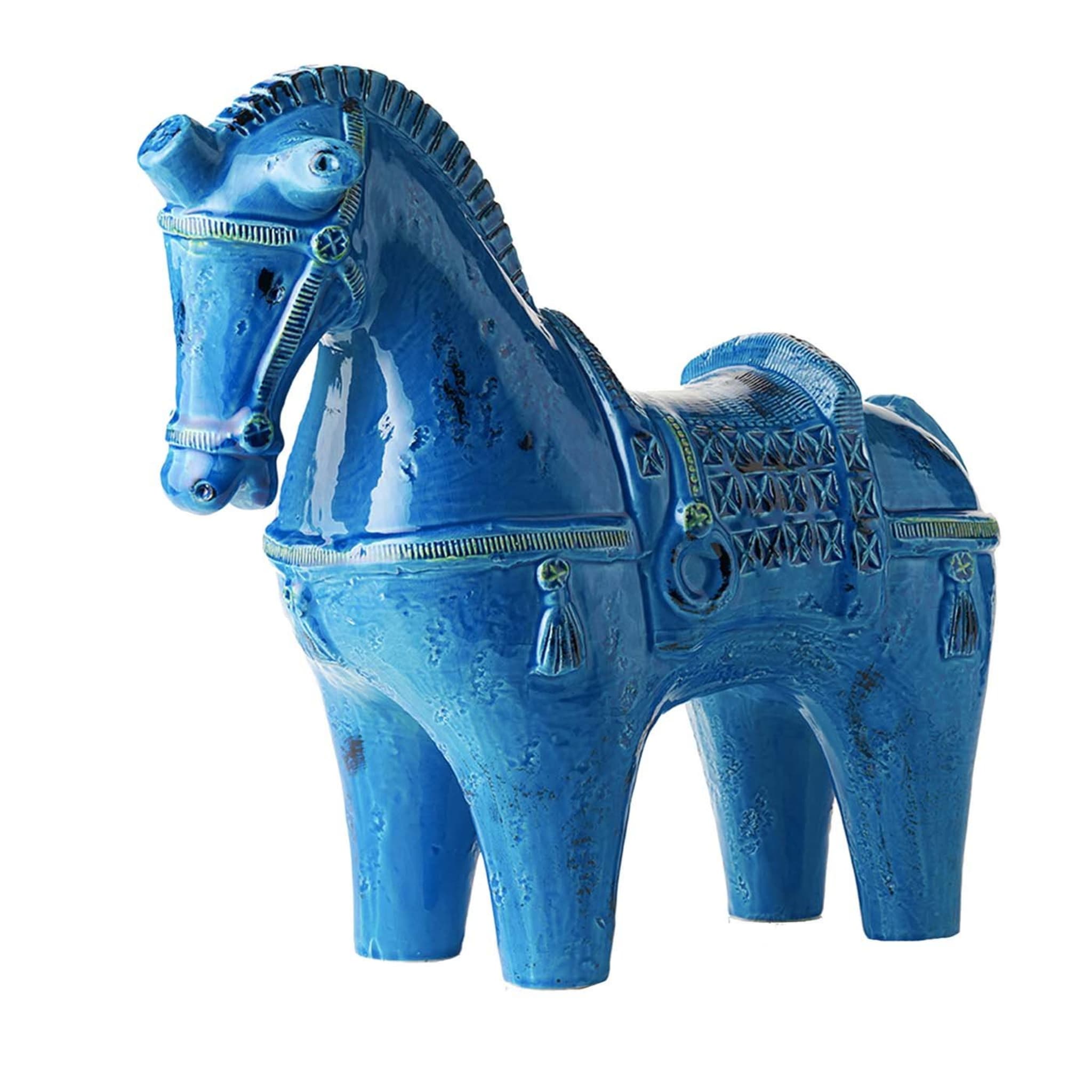 Figurina di cavallo in piedi Rimini Blu di Aldo Londi - Vista principale