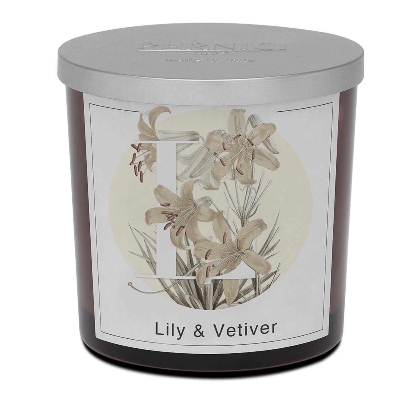 Set of 2 Lily and Vetiver Scented Candle in Glass - Cereria Pernici 1892
