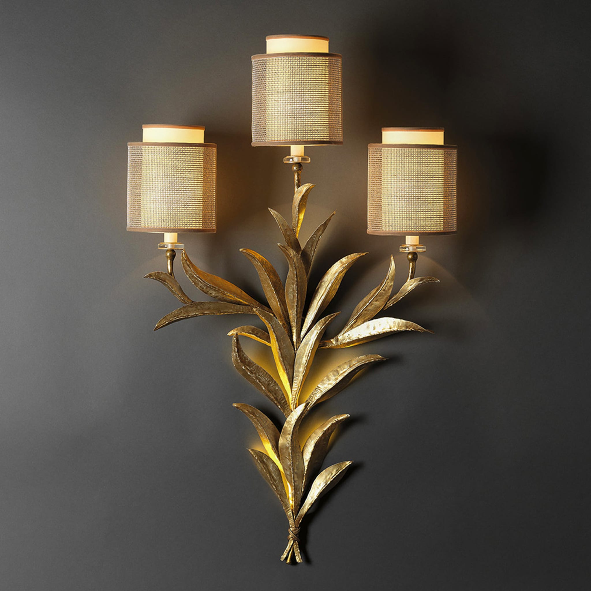 Timeless Gold Leaf Wall Sconce - Alternative view 1