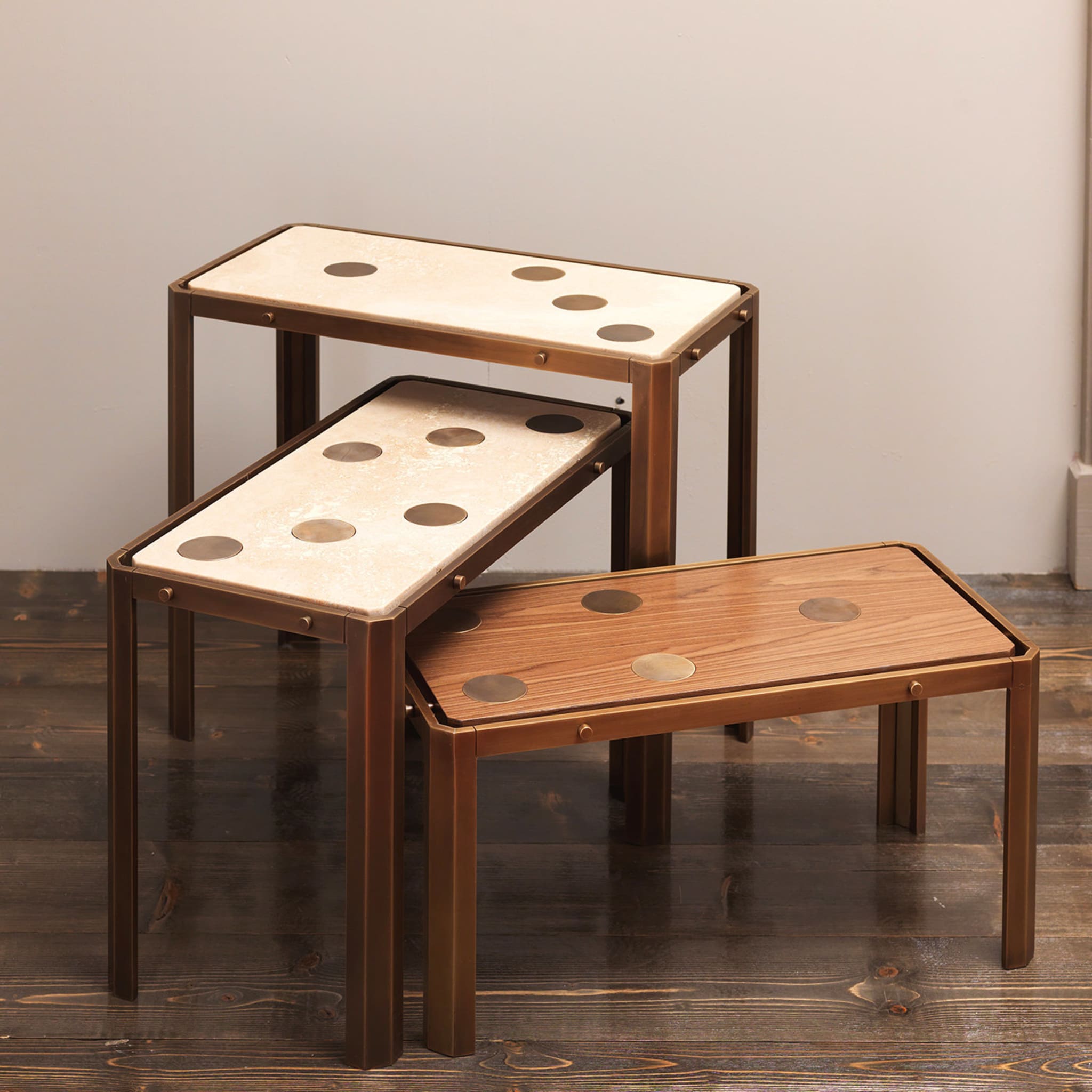 Domino Set of 3 Nesting Tables by Ciarmoli Queda Studio - Alternative view 1