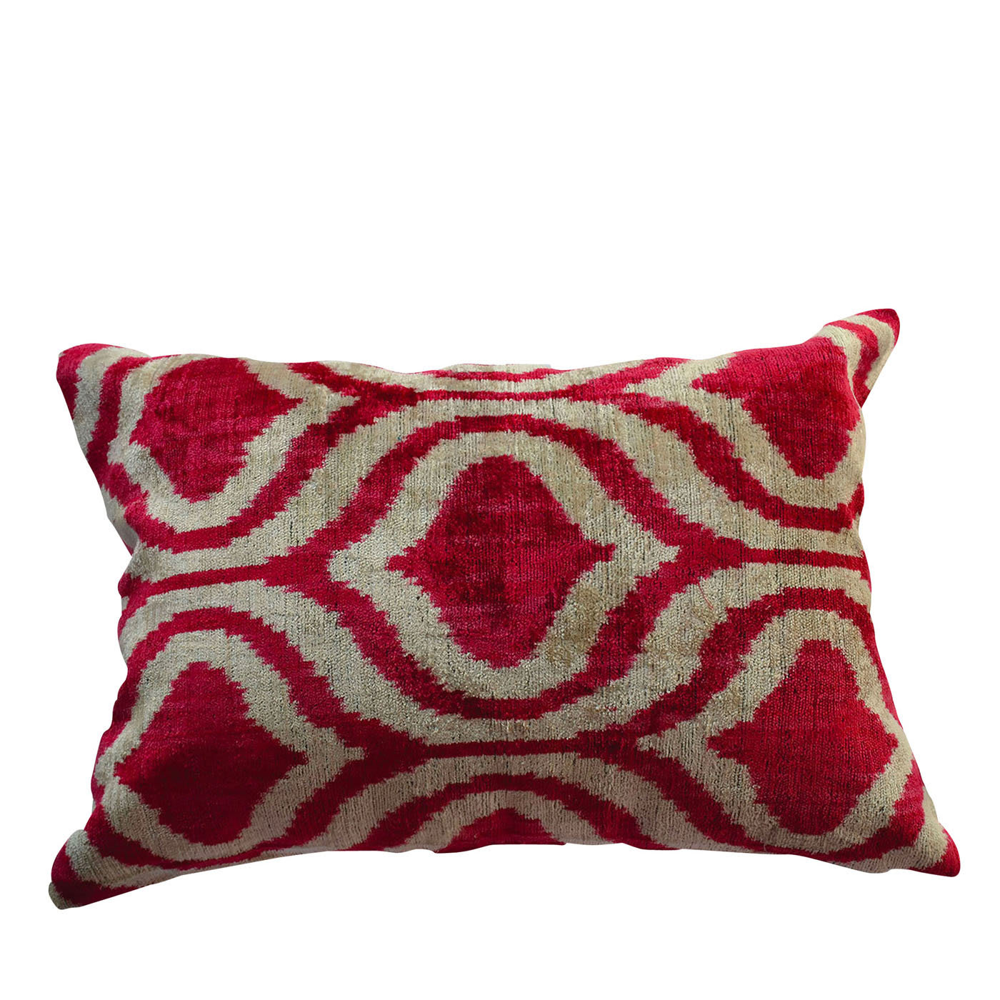 Silk Ikat Velvet Cushion N. 49 - Les Ottomans