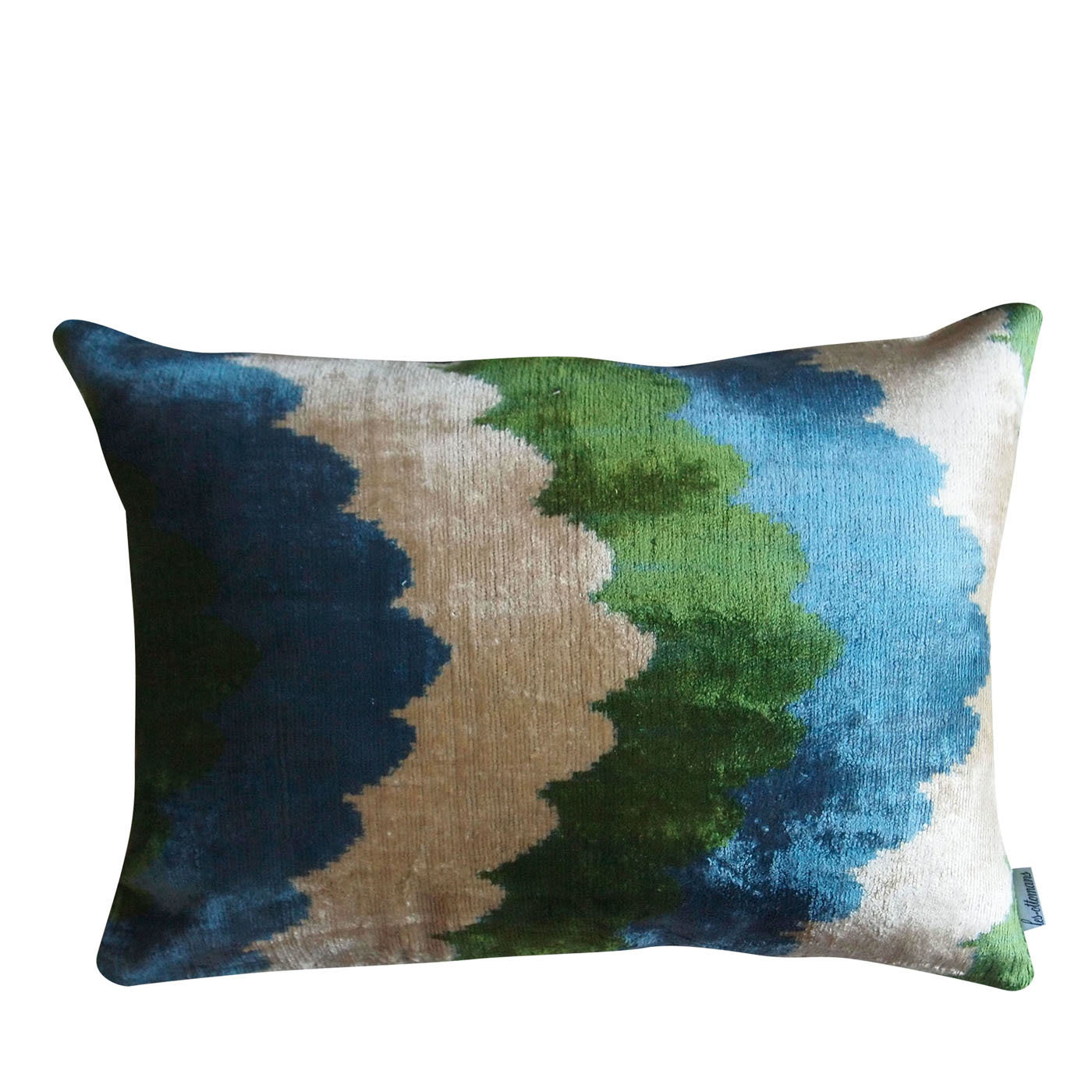 Silk Ikat Velvet Cushion N. 355 - Les Ottomans