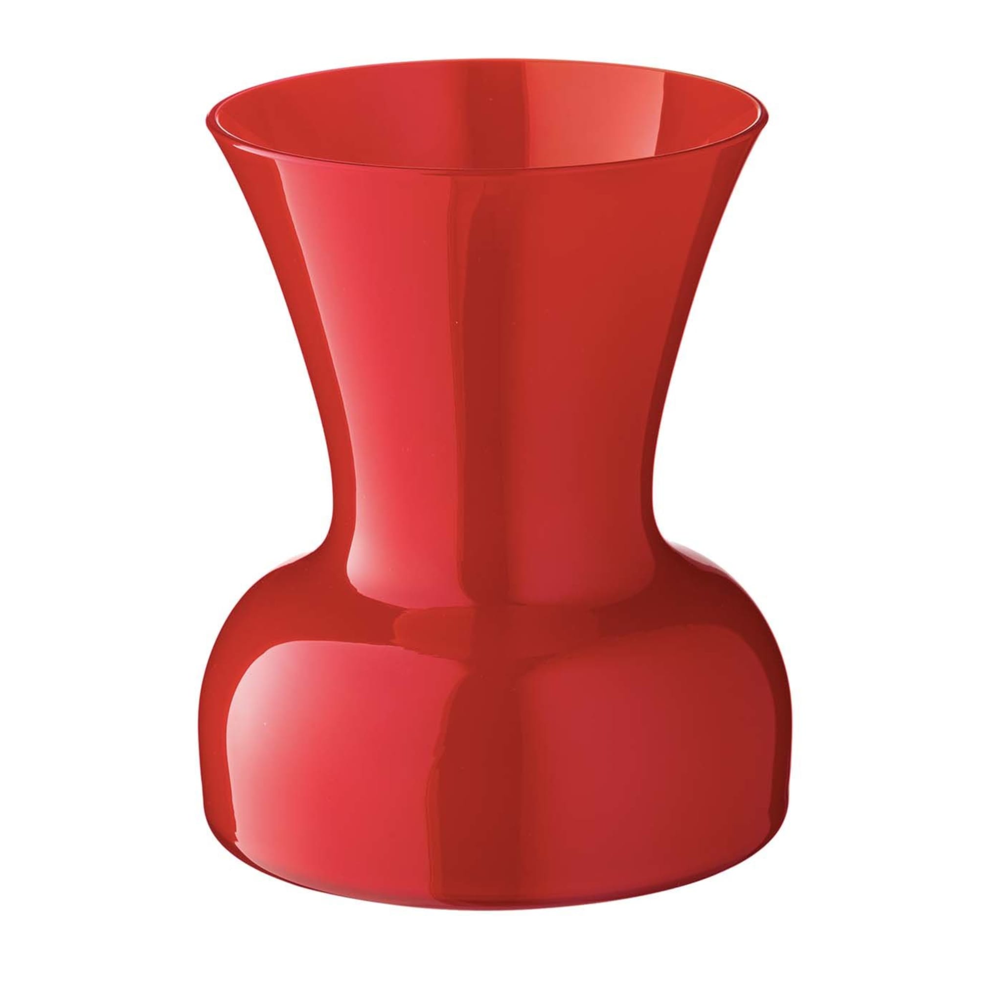 Profili Small Lily Vase in Red Glass by Anna Gili - Main view
