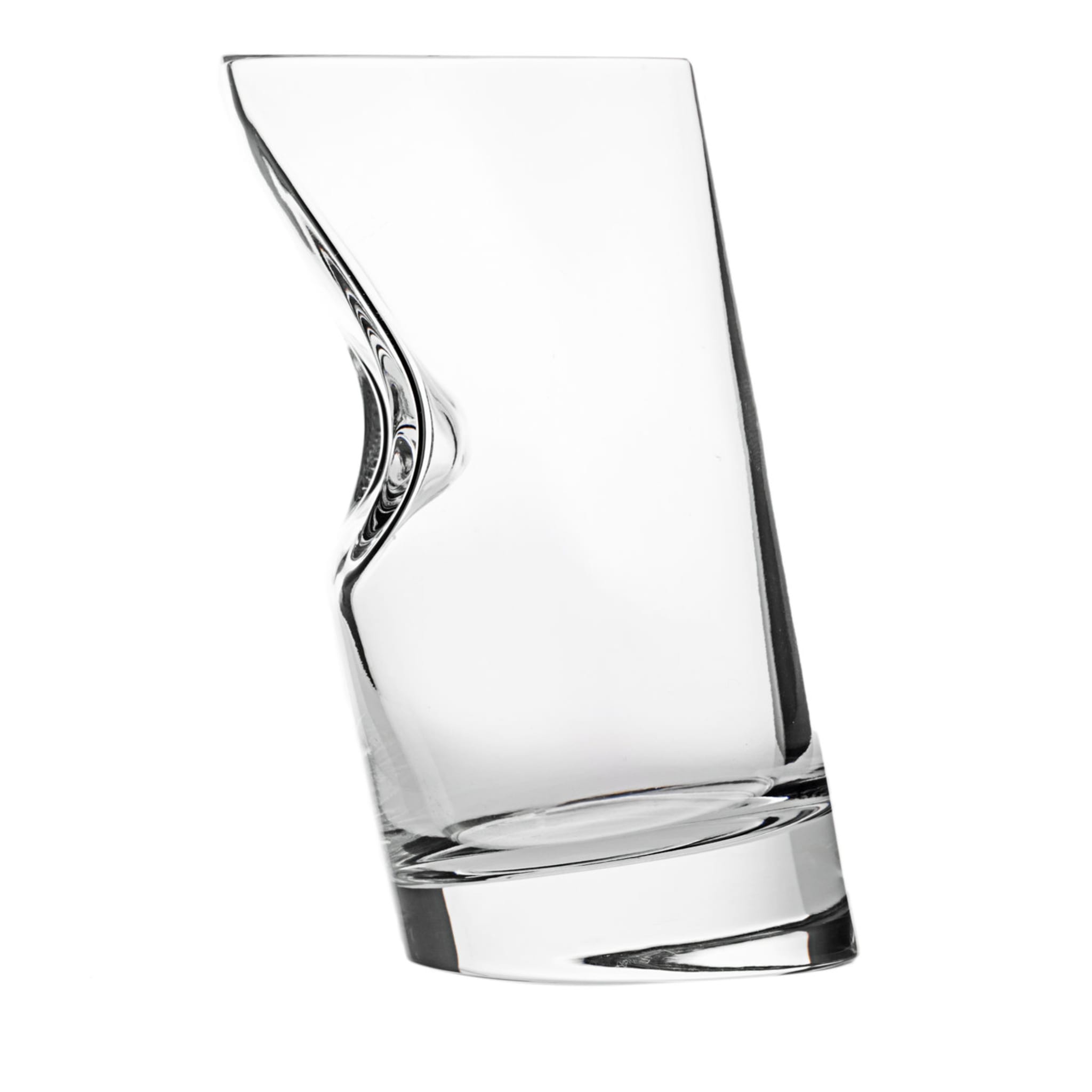 6er-Set Whiskygläser aus Kristall mit Eisstopper von Angelo Mangiarotti - Hauptansicht