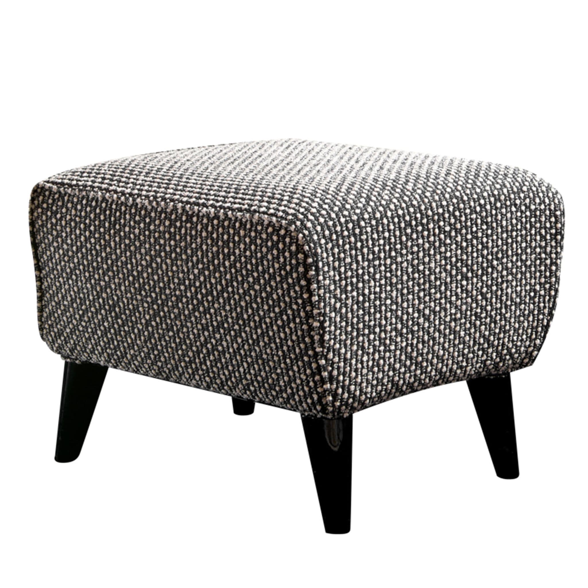 Marie Black and White Pouf - Main view