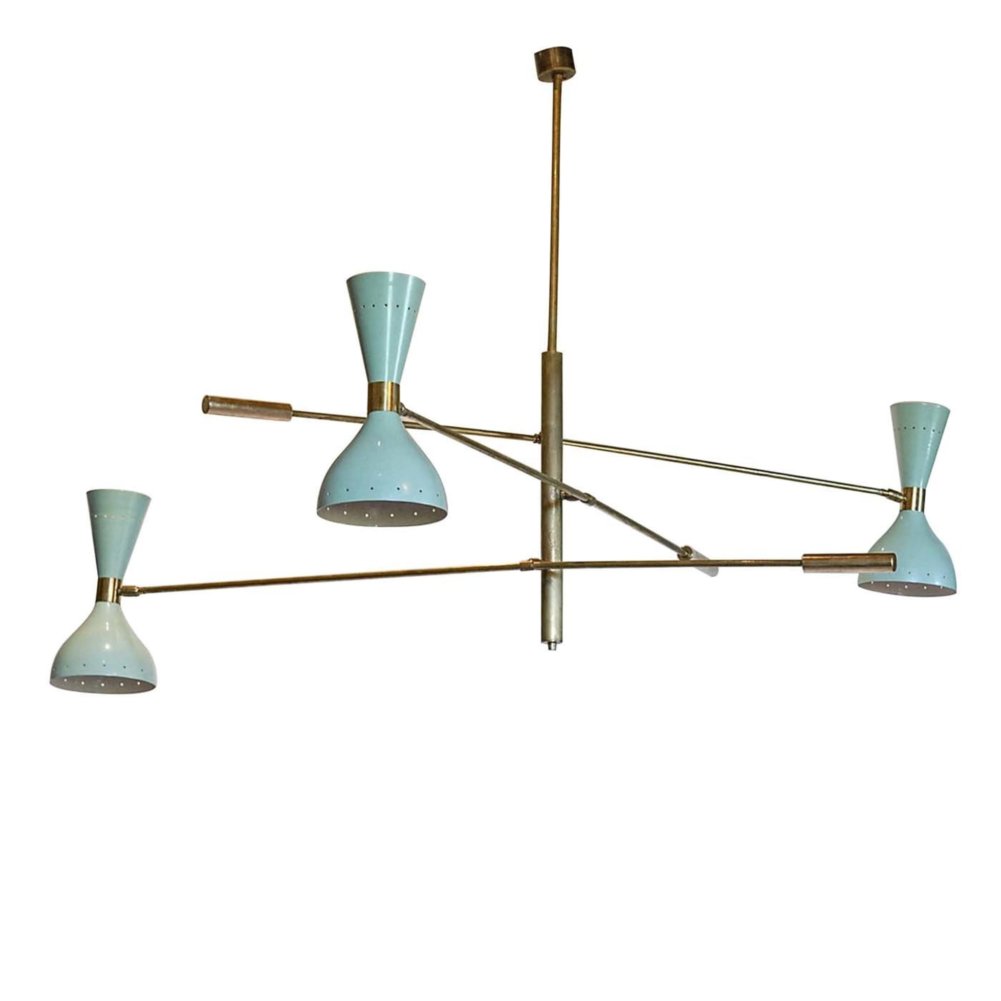 Contrappeso Due 3-Arm Brass Chandelier - Main view