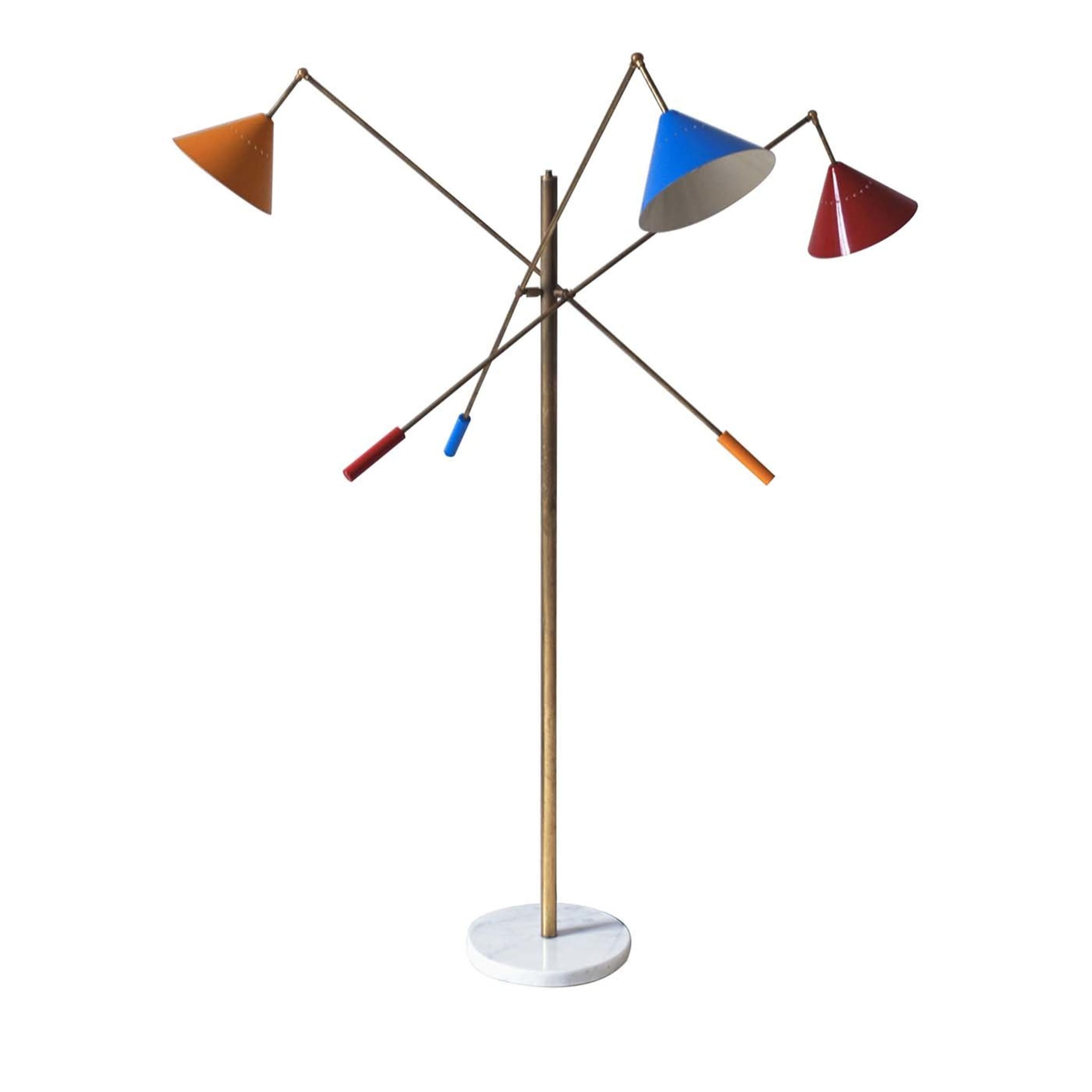 Contrappeso 3-Arm Brass RGB Floor Lamp - Main view